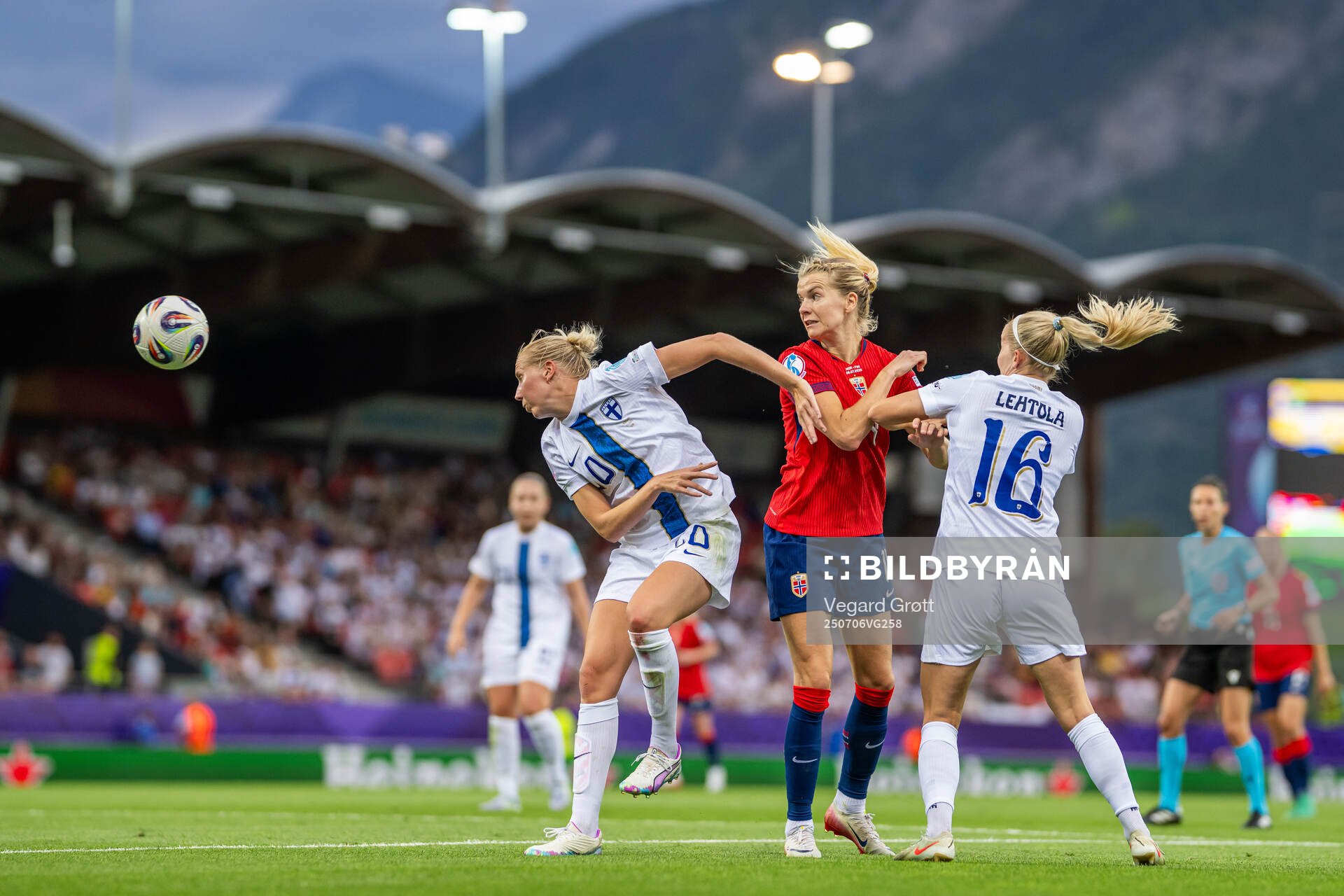 Eveliina Summanen of Finland, Ada Hegerberg of Norway and