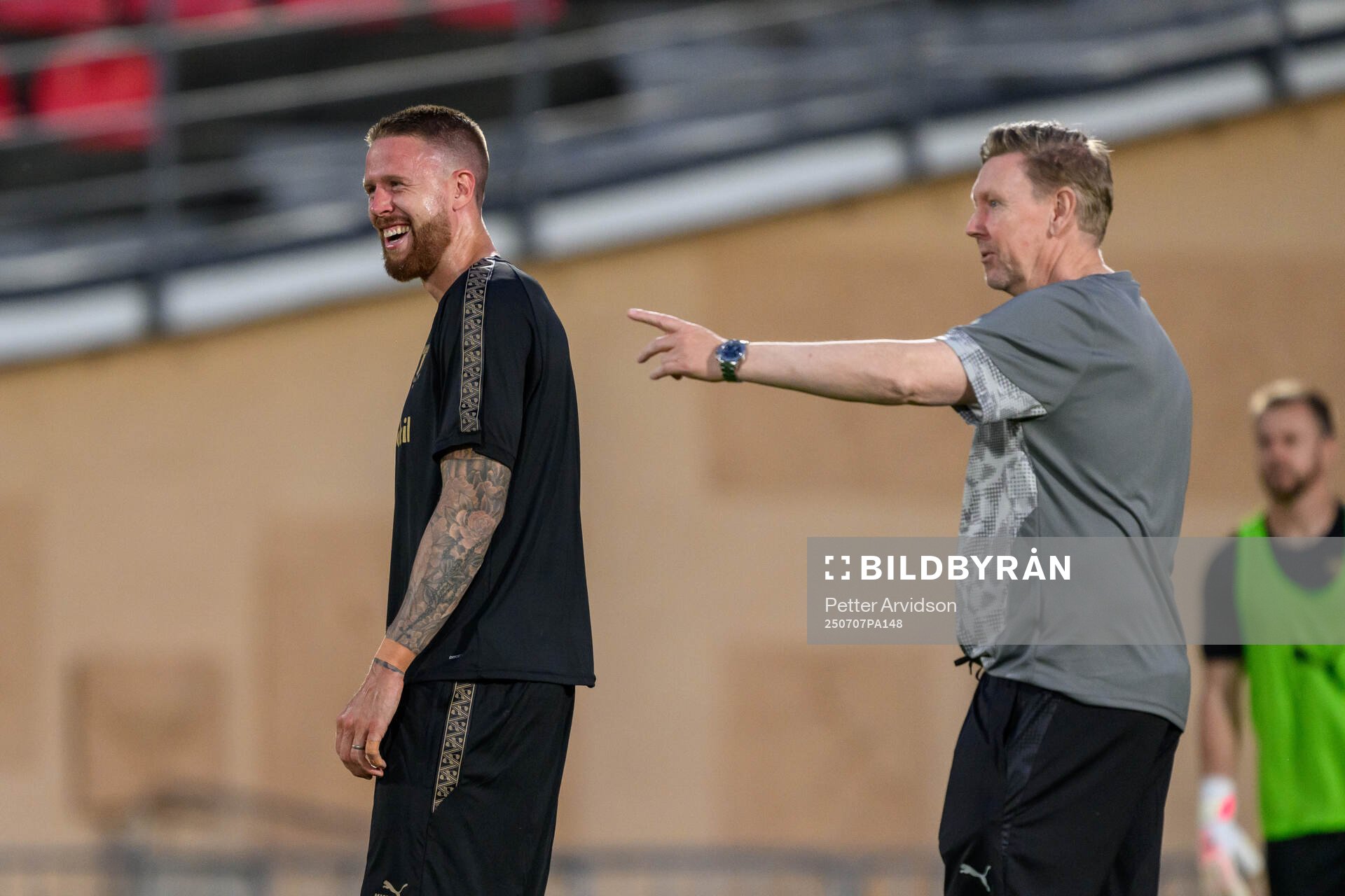 Pontus Jansson and Assistant coach Peter Wettergren