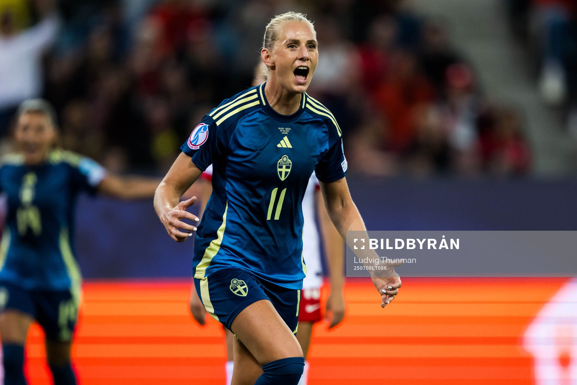 Stina Blackstenius of Sweden celebrates