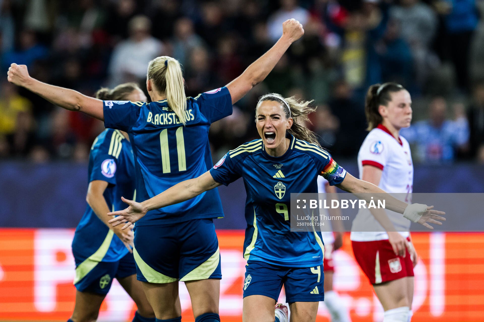 Kosovare Asllani of Sweden celebrates