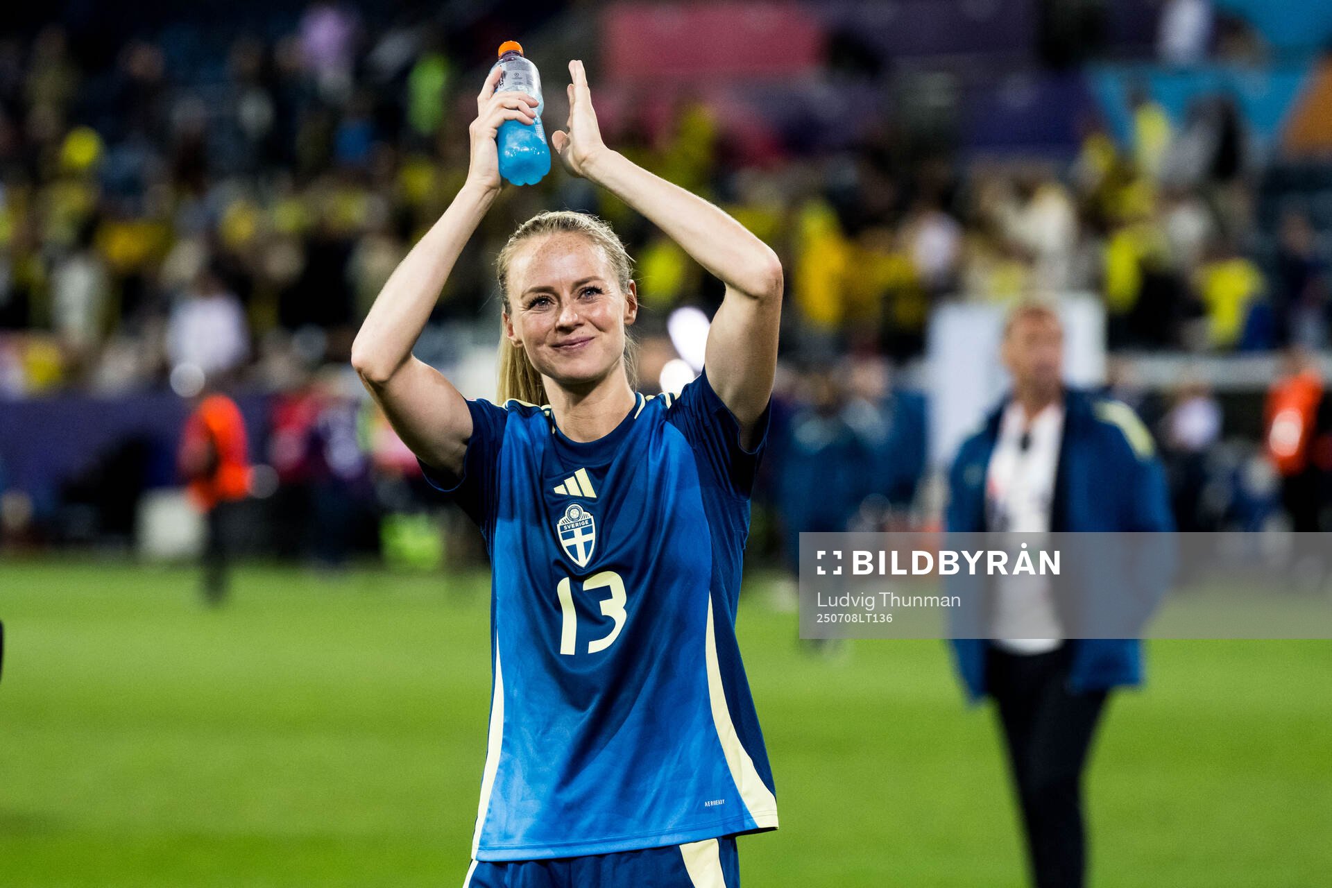 Amanda Ilestedt of Sweden celebrates