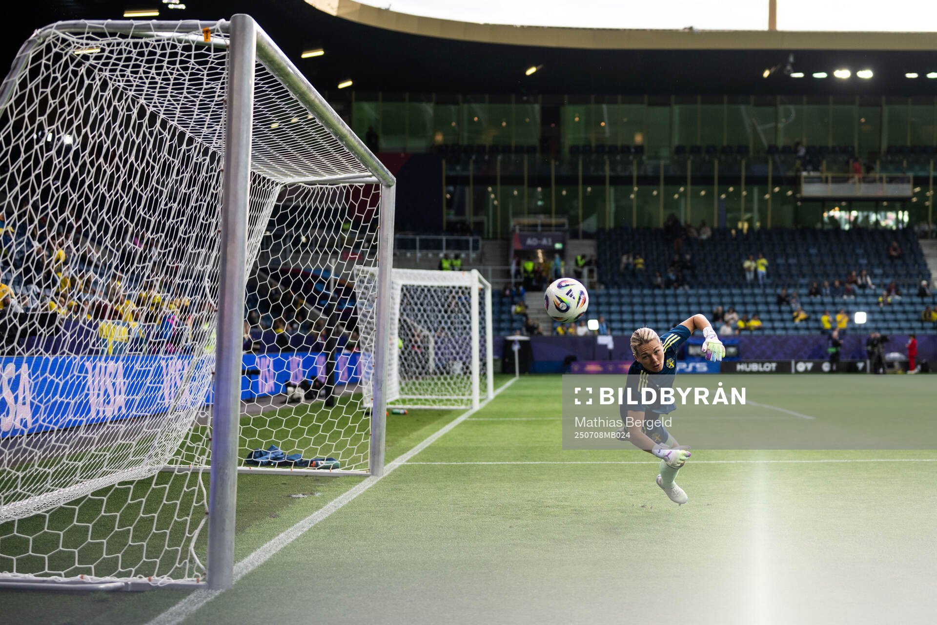 Goalkeeper Jennifer Falk of Sweden