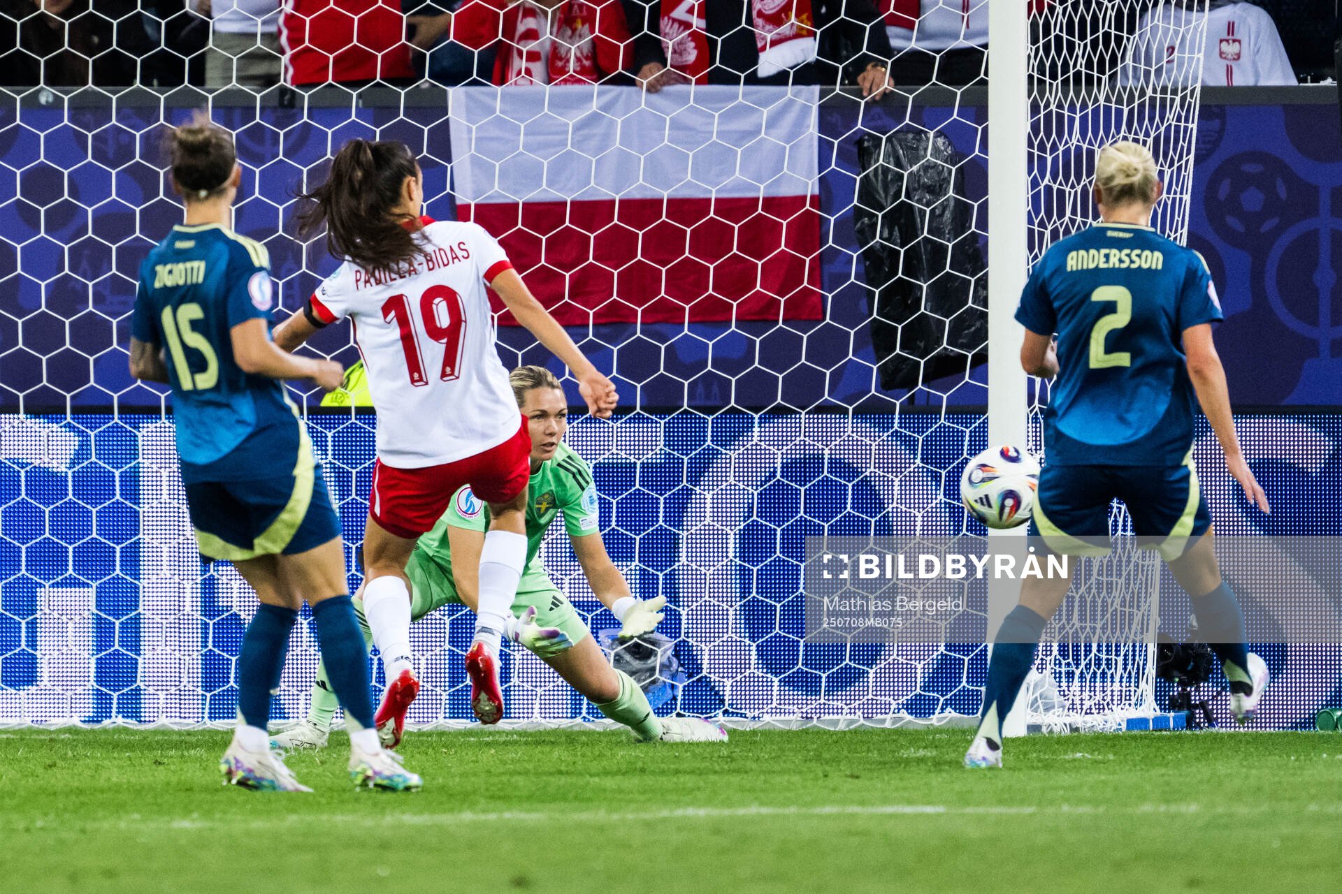 goalkeeper Jennifer Falk of Sweden