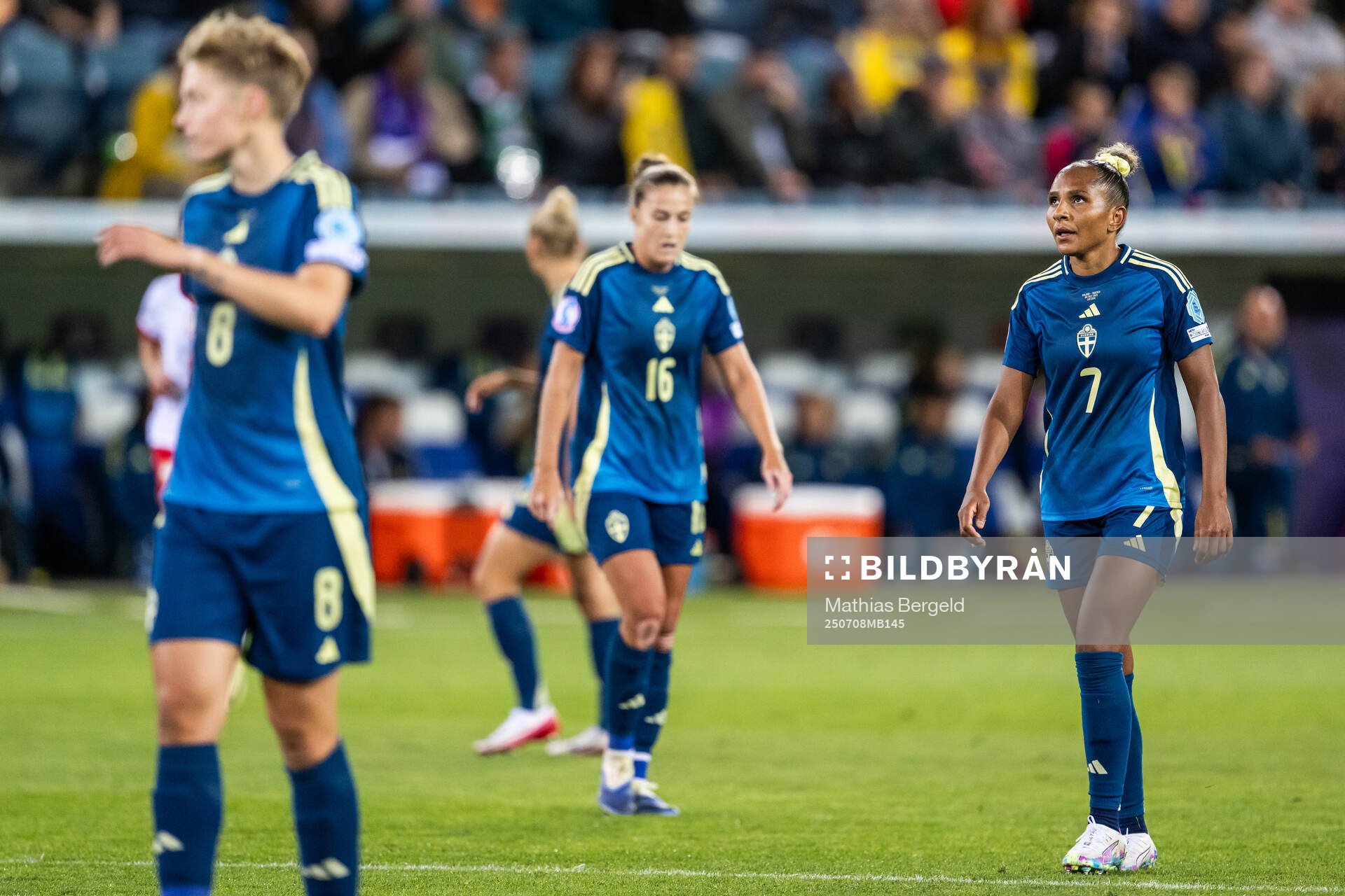 Lina Hurtig, Filippa Angeldahl and Madelen Janogy of Sweden