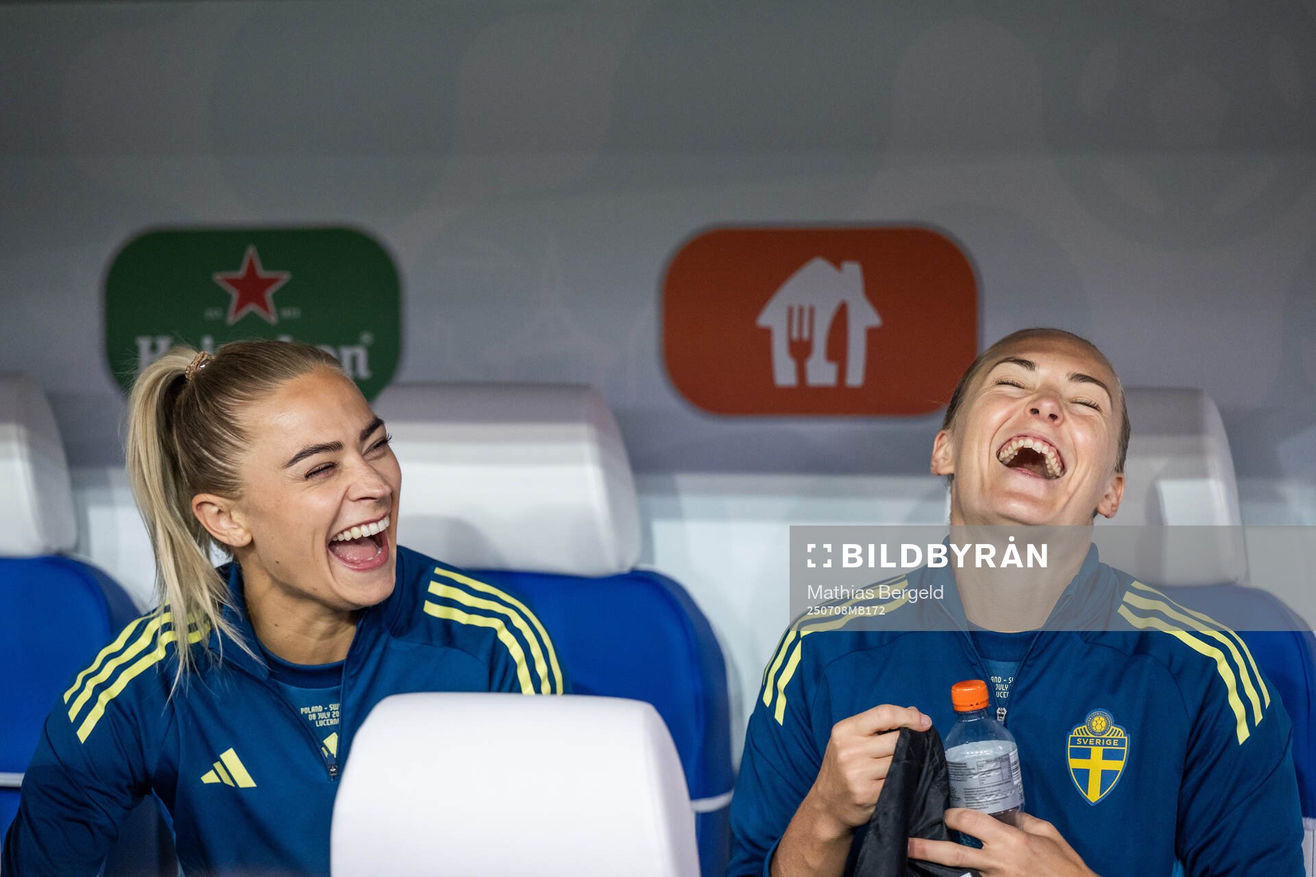 Fridolina Rolfö and Magdalena Eriksson of Sweden