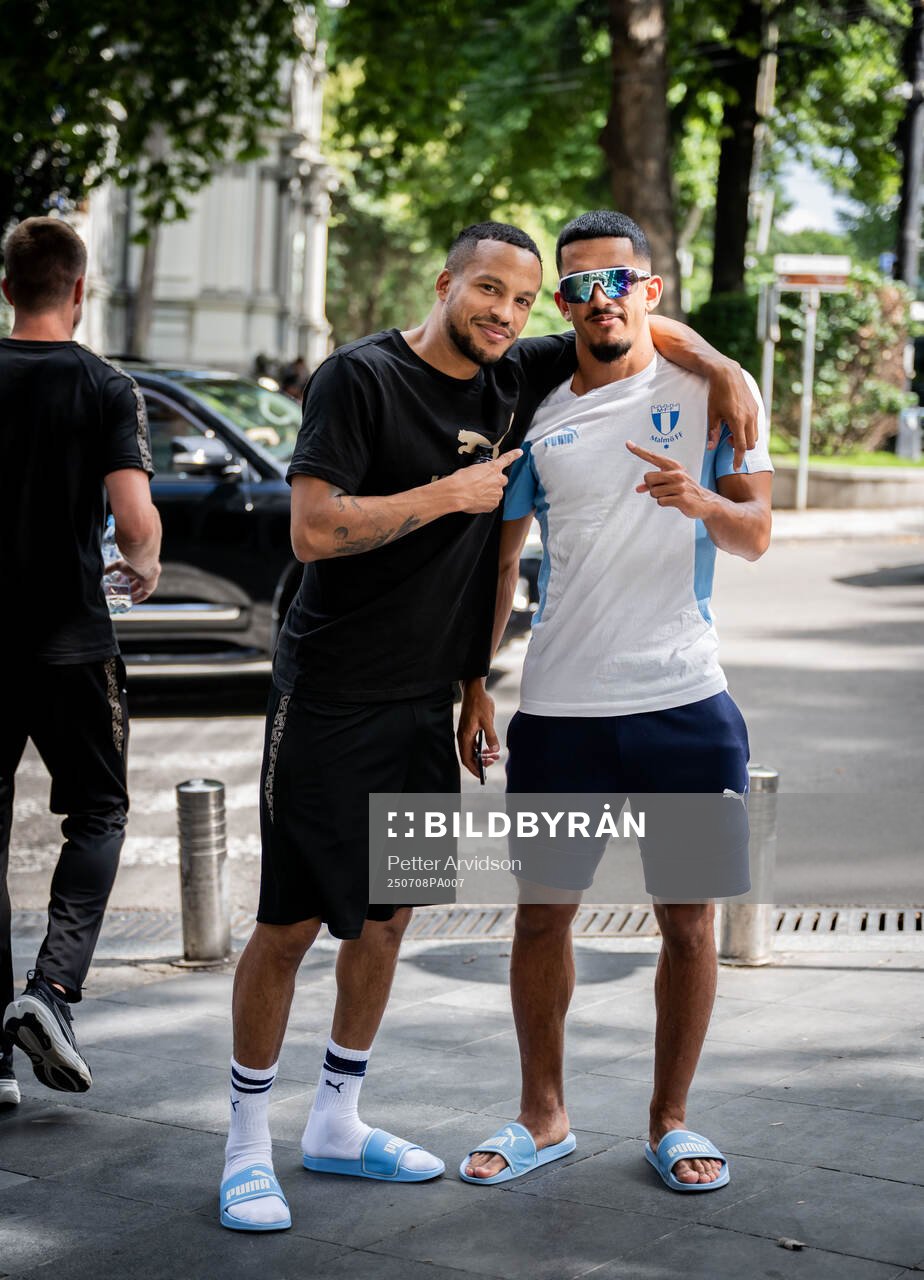 Martin Olsson and Zakaria Loukili of Malmö FF