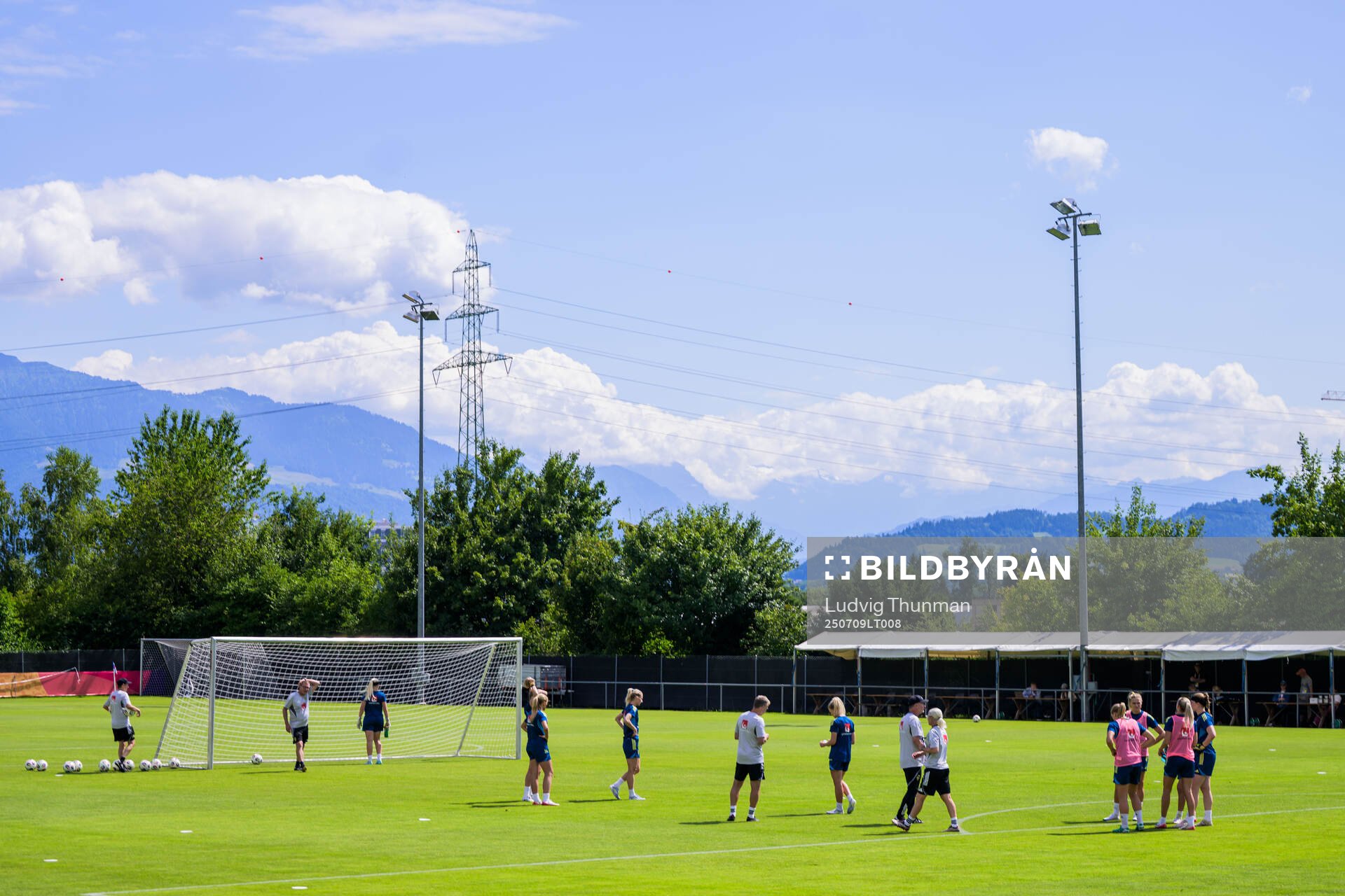 General view of the Swedish women's national football teams