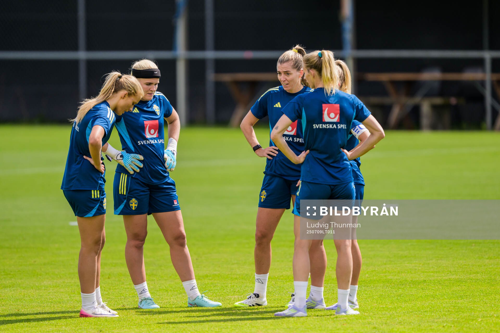 Goalkeeper Emma Holmgren and Linda Sembrant of the Swedish
