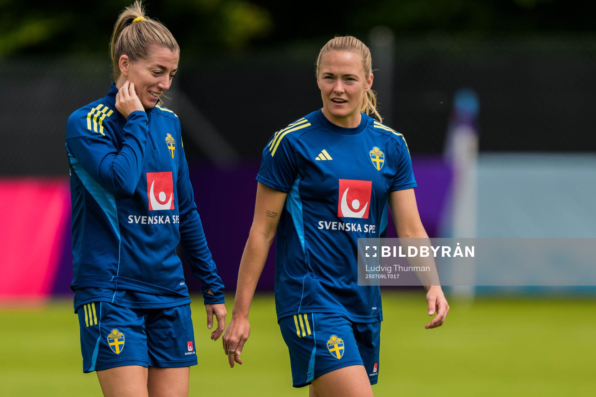 Jonna Andersson and Magdalena Eriksson of the Swedish