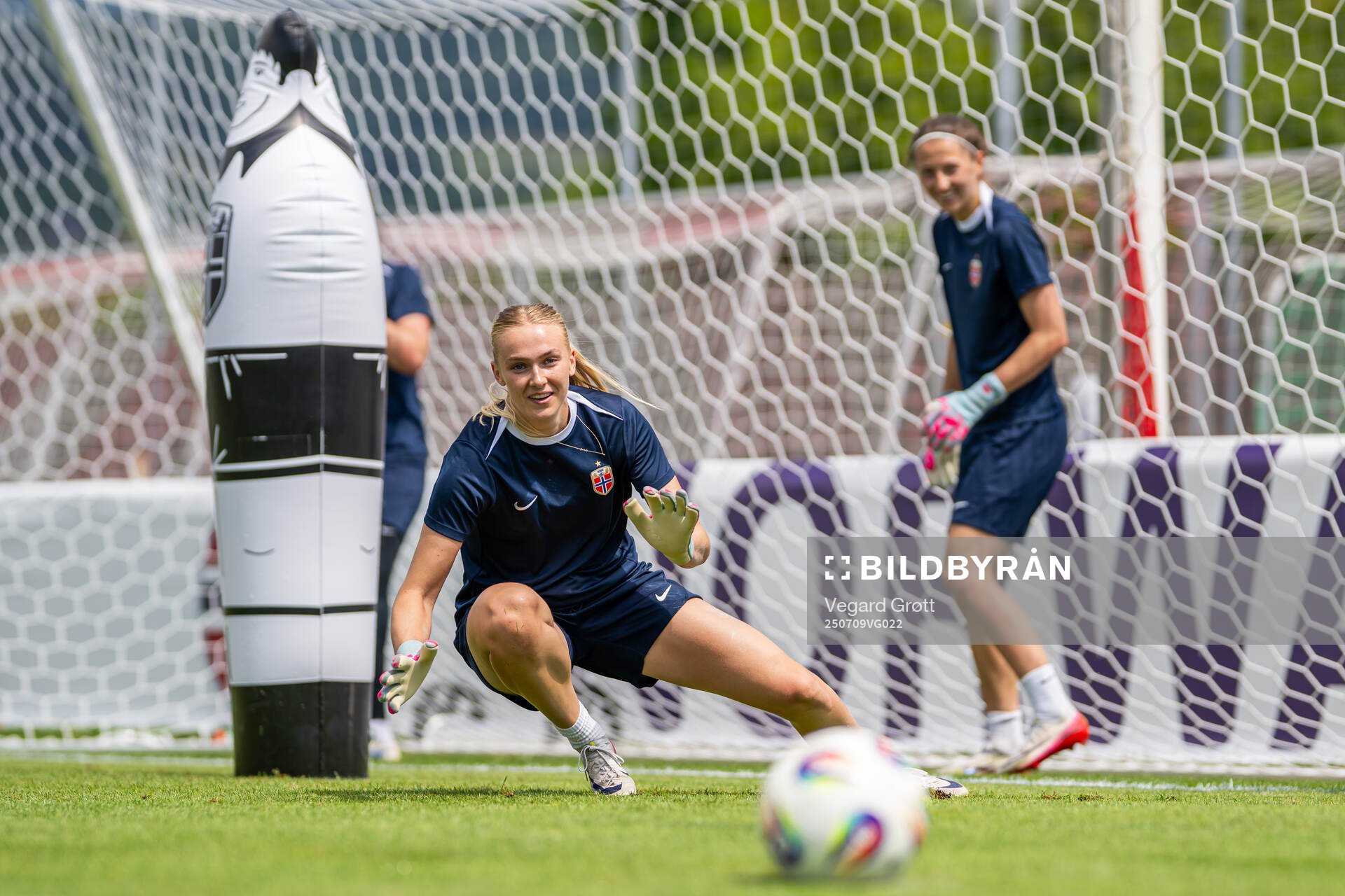 Goalkeeper Selma Panengstuen of the Norwegian women's
