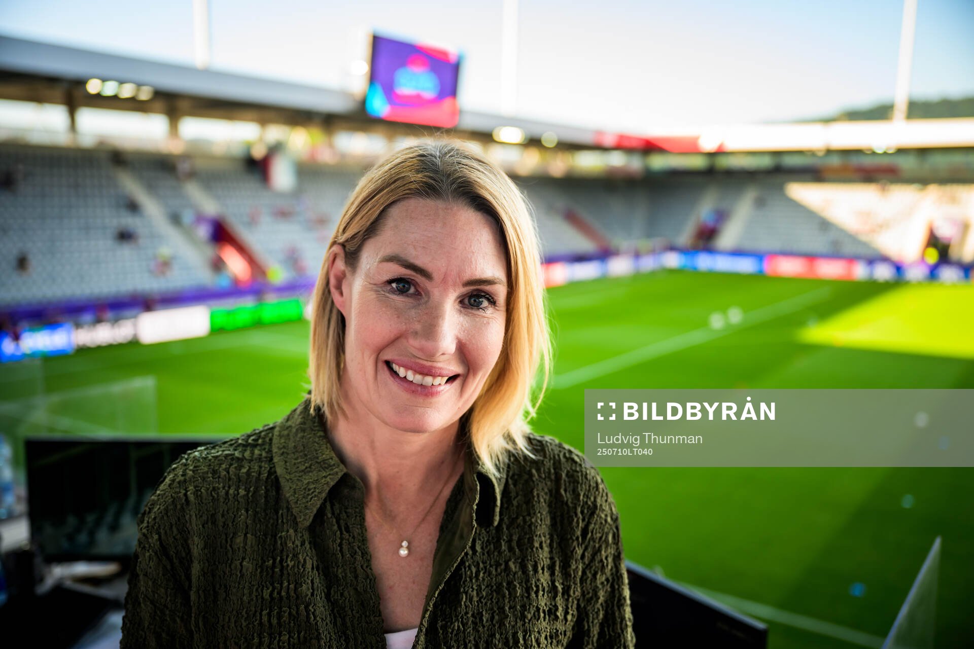Swedish Public Television commentator Hanna Marklund