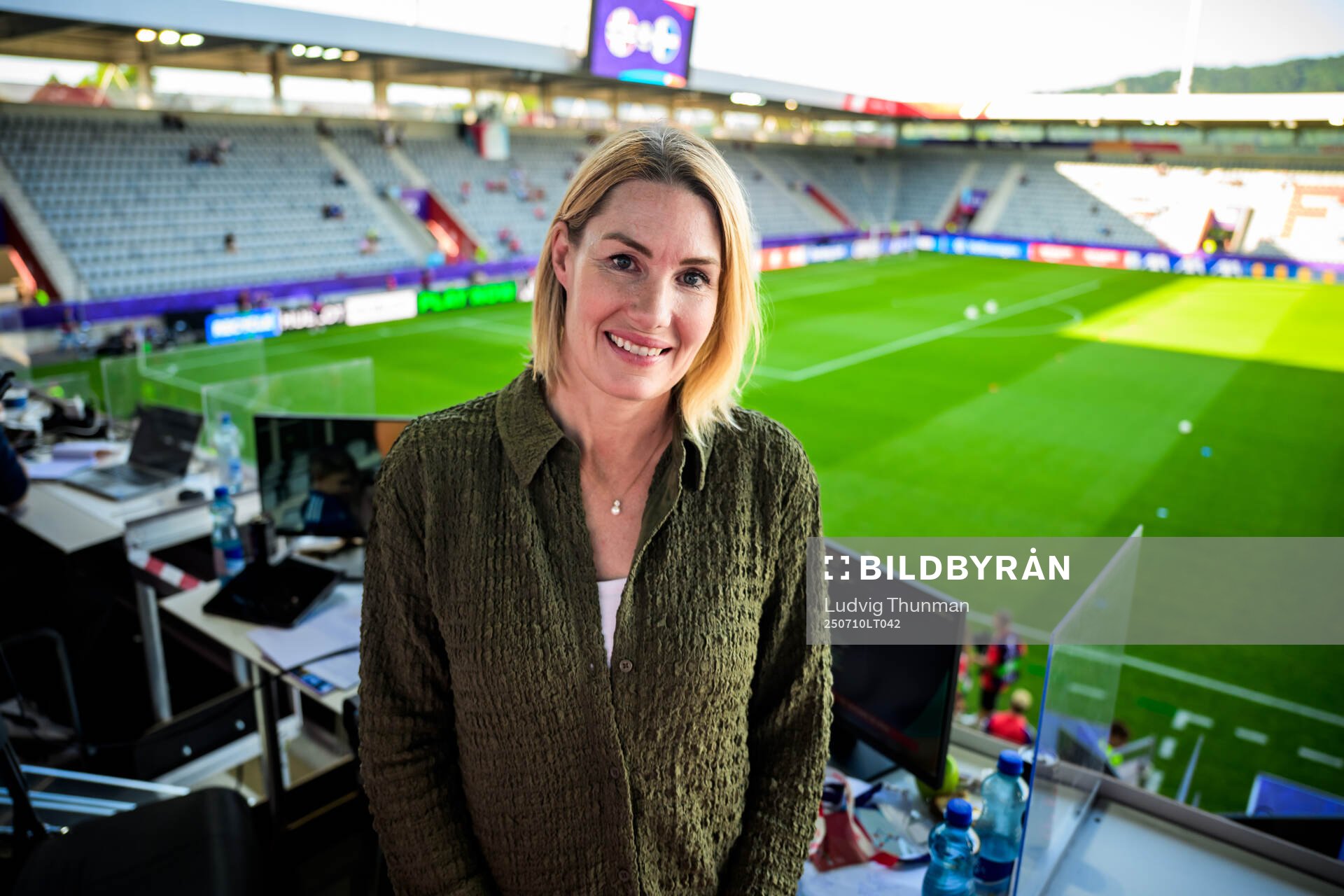 Swedish Public Television commentator Hanna Marklund