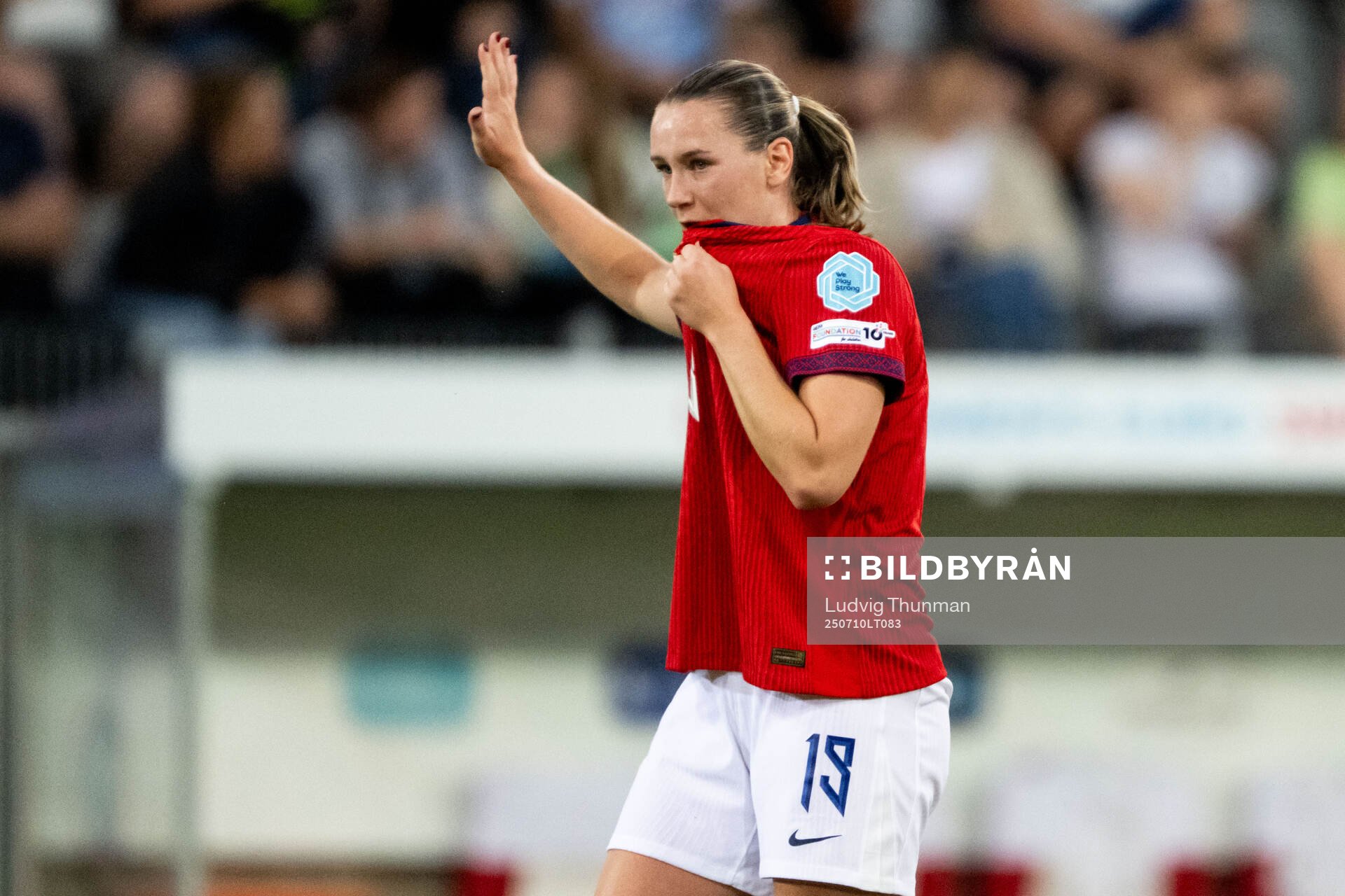 Elisabeth Terland of Norway looks dejected