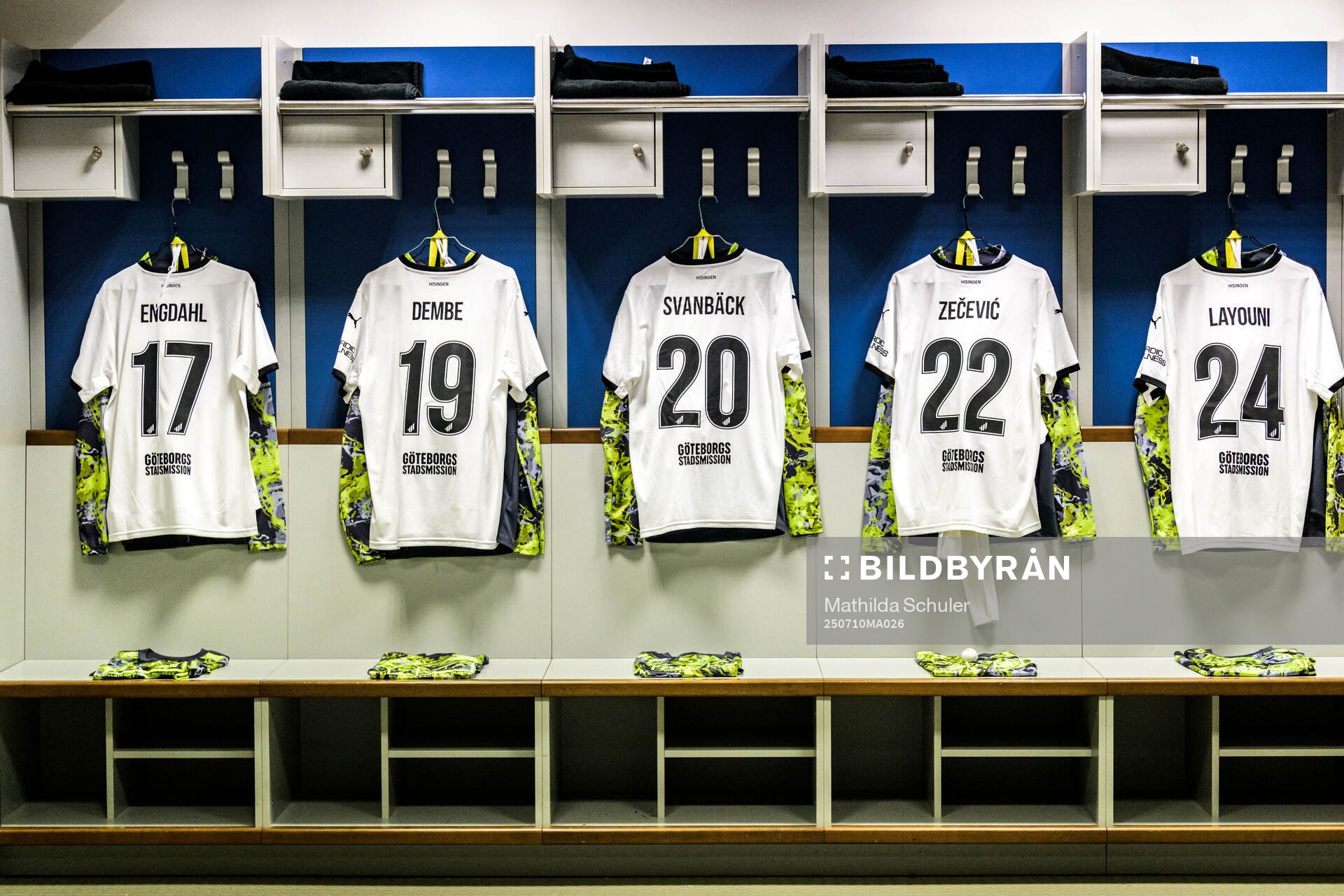 The kit of Ben Engdahl, John Paul Dembe, Adrian Svanbäck,