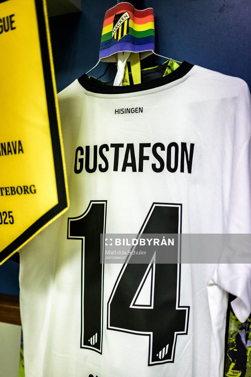 The kit Simon Gustafson of Häcken