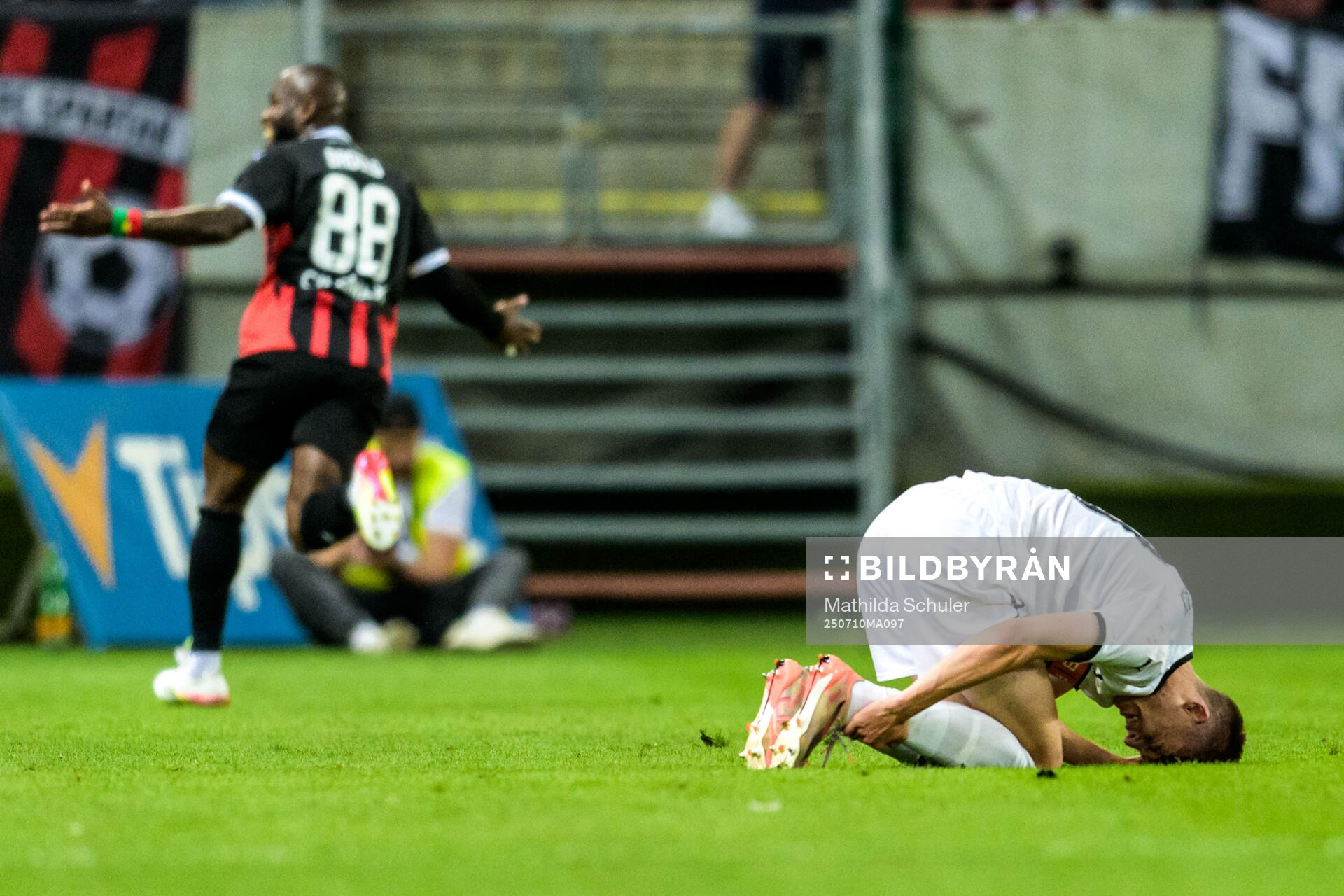 Cedric Badolo of Spartak Trnava and Adrian Svanbäck of