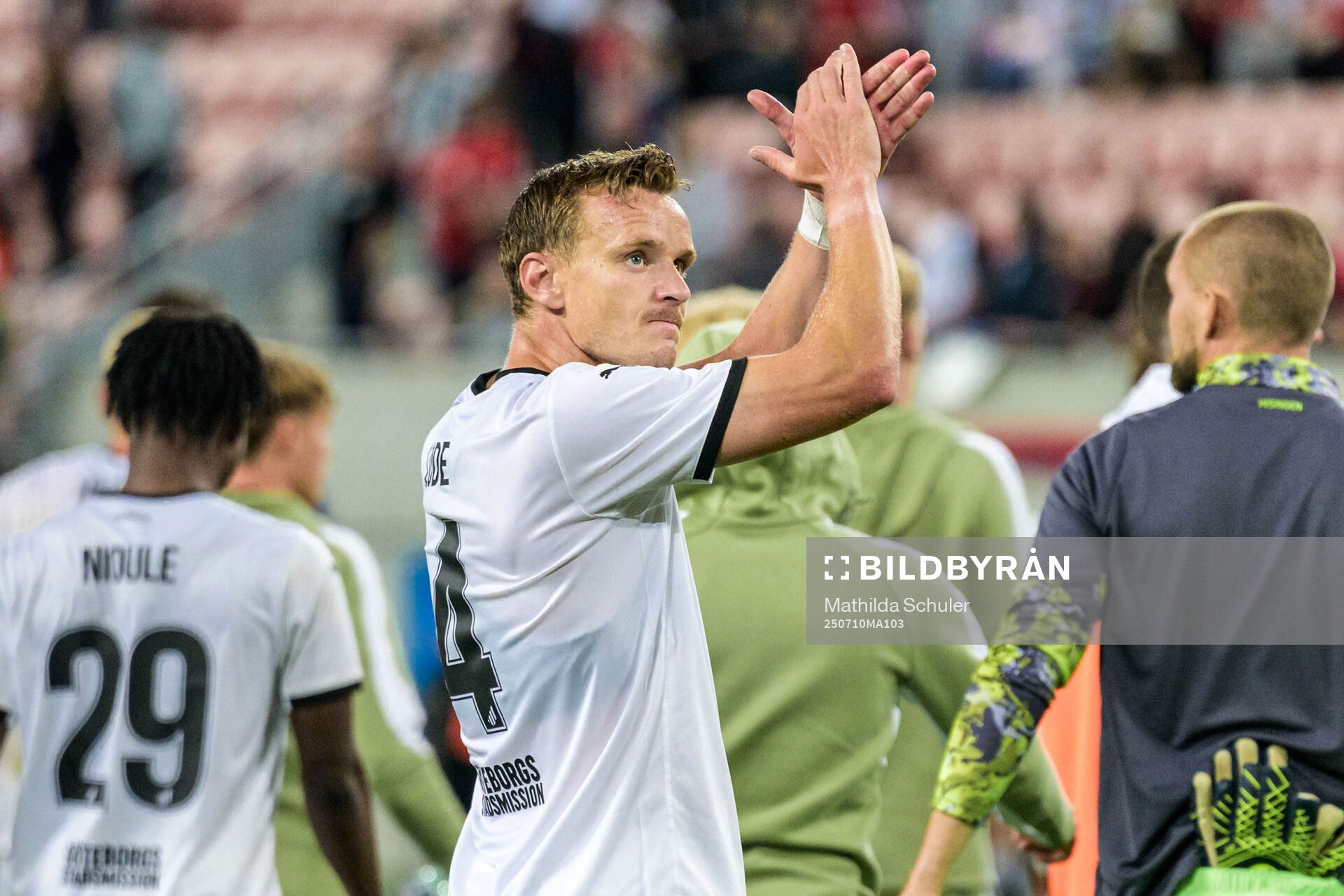 Marius Lode of Häcken celebrates