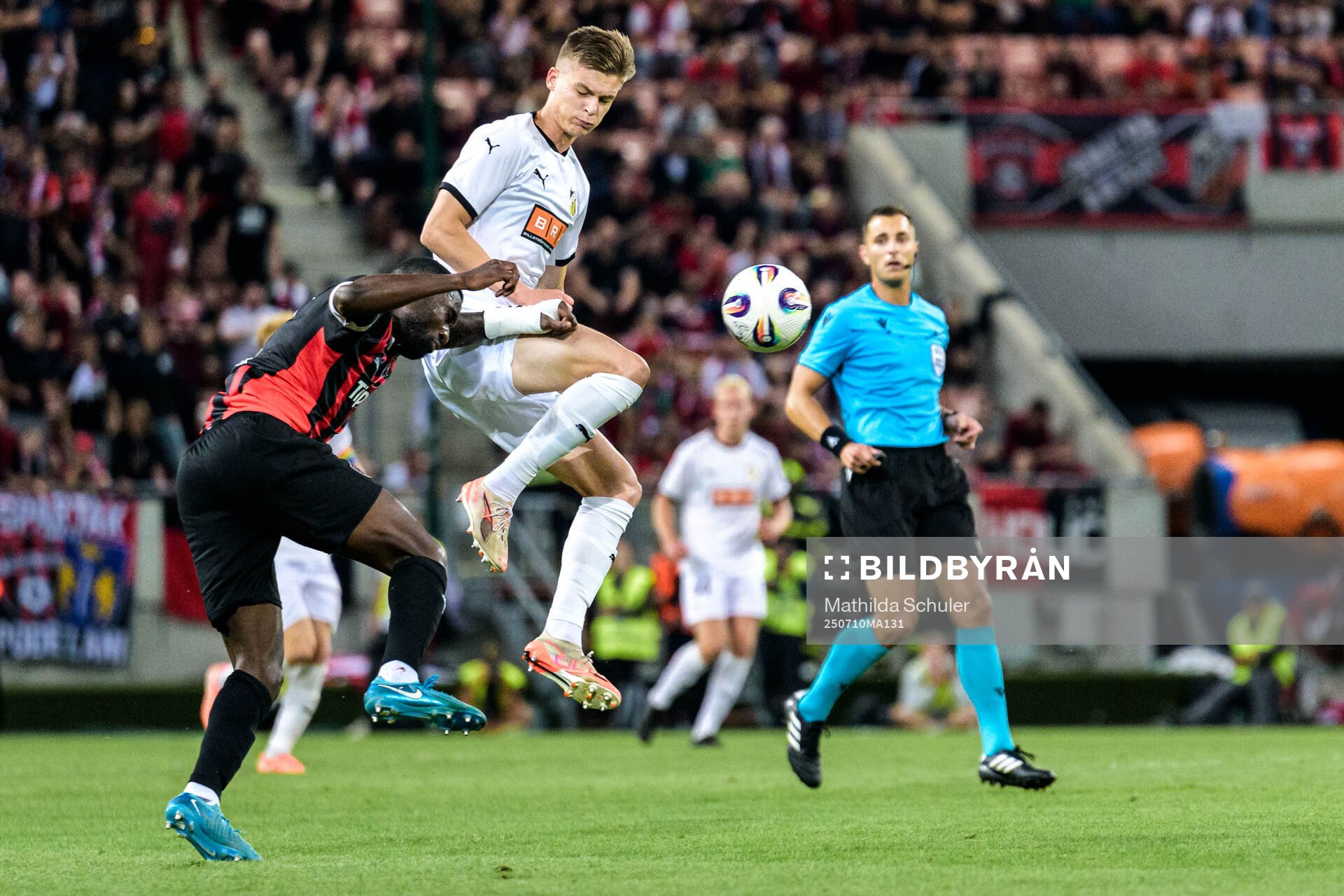 Patrick Nwadike of Spartak Trnava and Adrian Svanbäck of