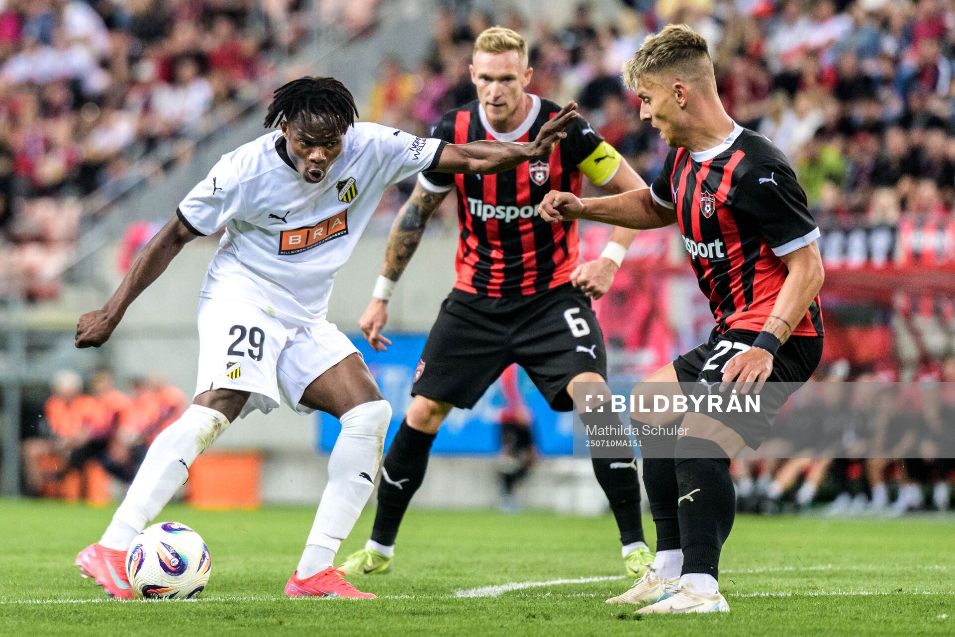 Severin Nioule of Häcken and Roman Prochazka and Michal