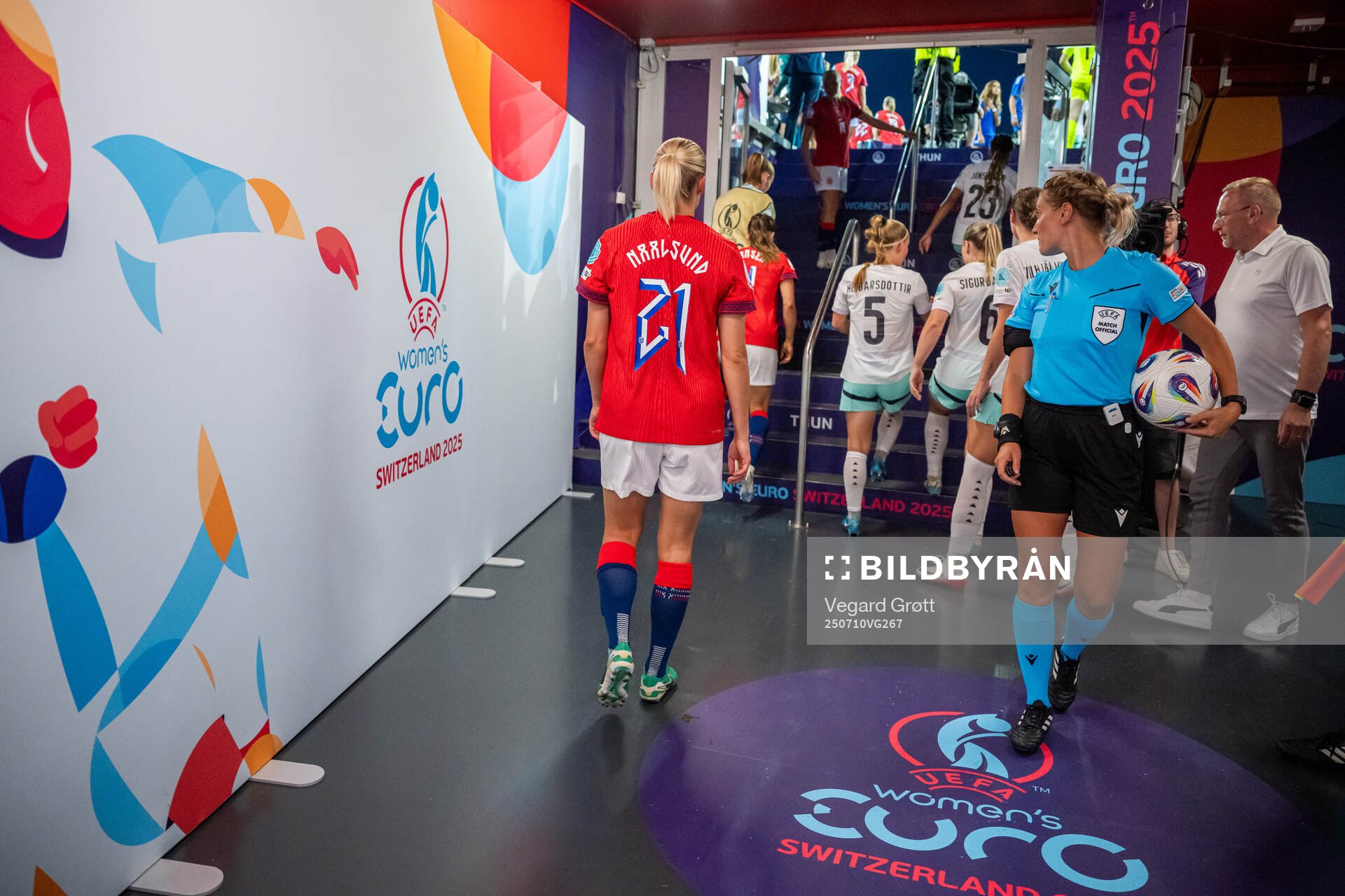 Lisa Naalsund of Norway at half-time
