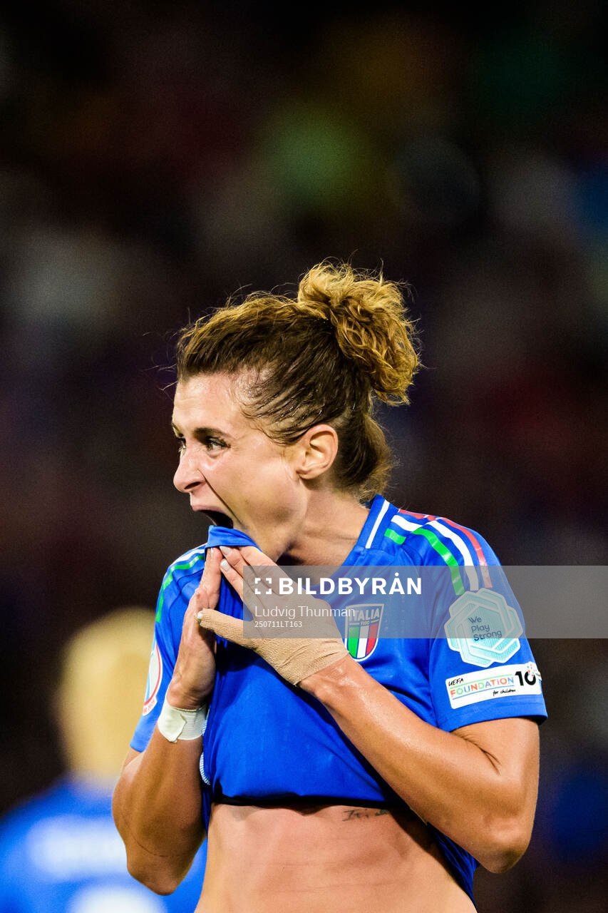 Cristiana Girelli of Italy looks dejected