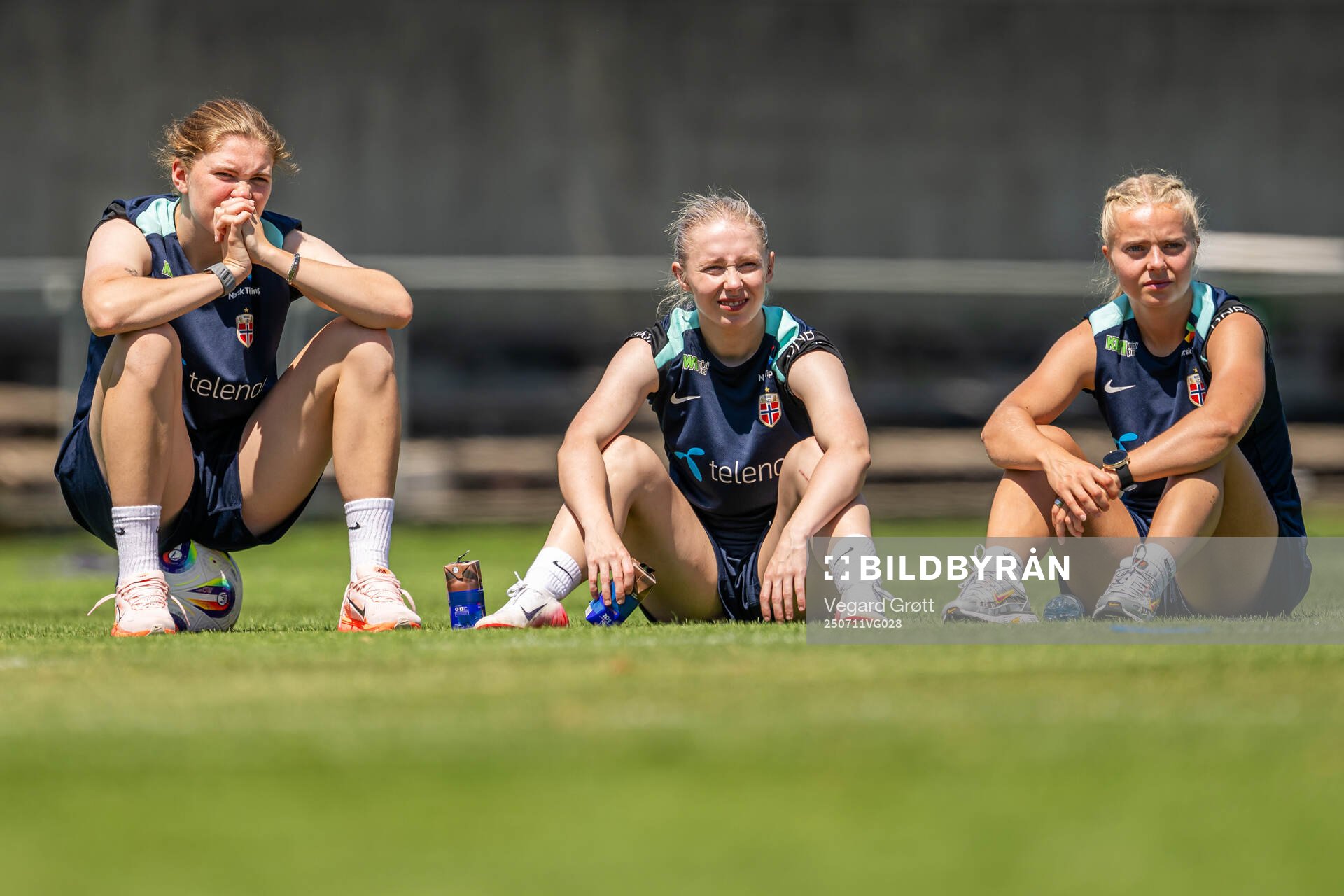 Signe Gaupset, Thea Bjelde and Emilie Woldvik of the