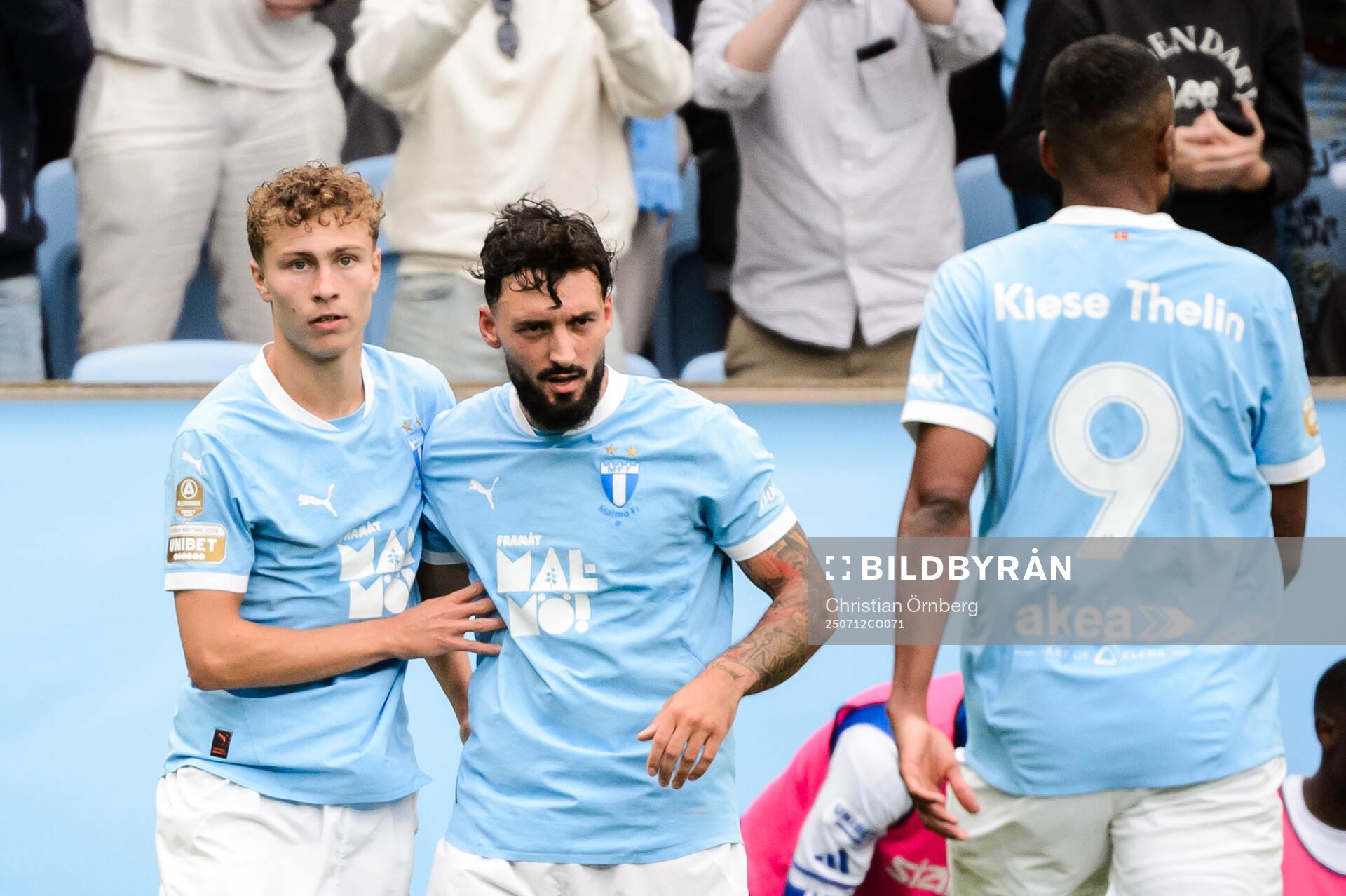 Malmö FFs Hugo Bolin och Sead Haksabanovic jublar