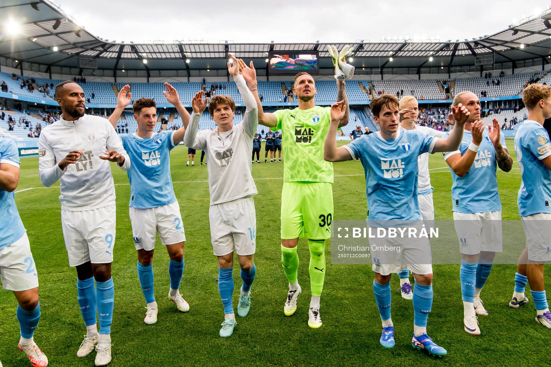 Malmö FFs Isaac Kiese Thelin, Lasse Berg Johnsen, Oliver