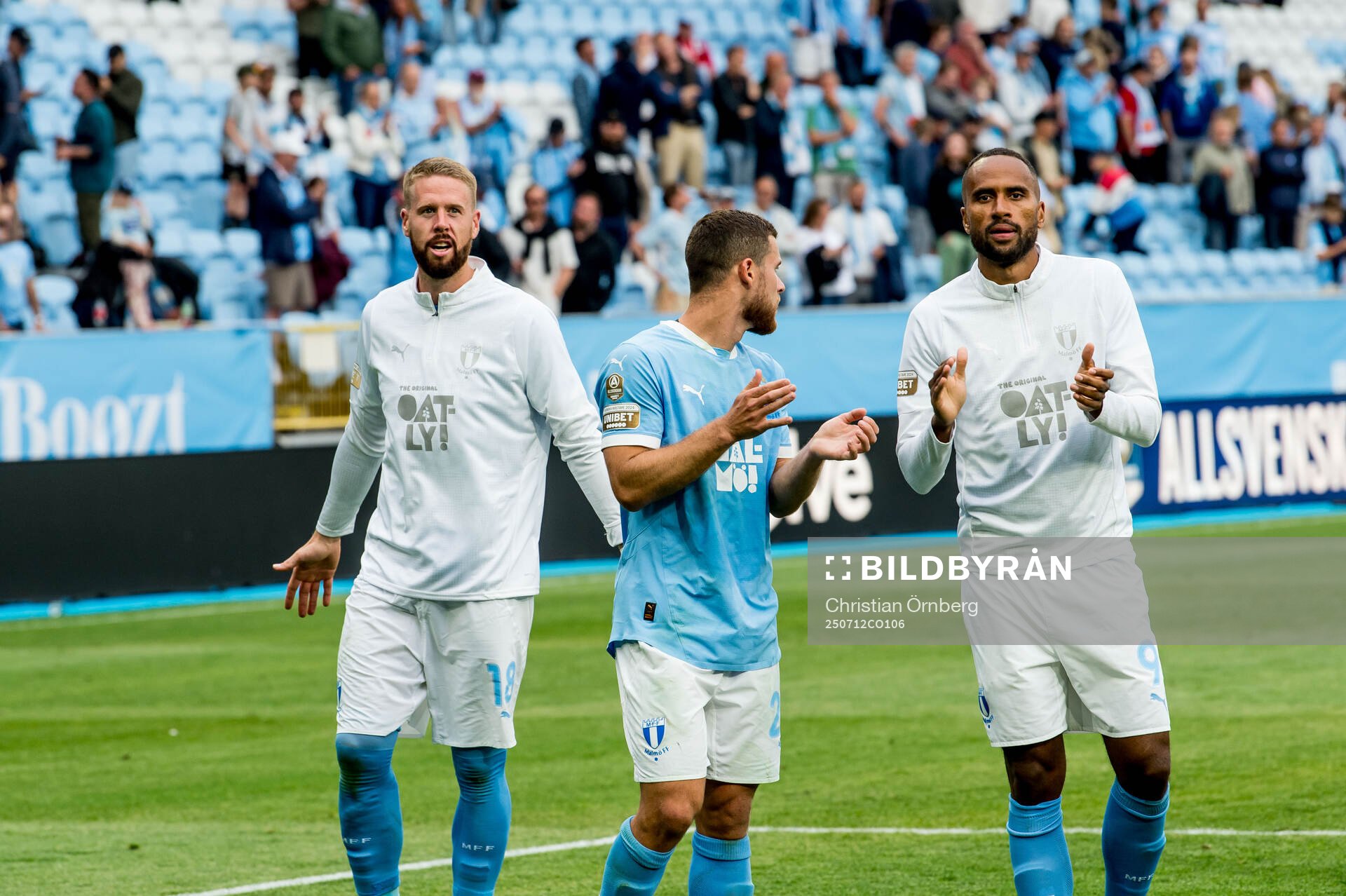 Malmö FFs Pontus Jansson, Gabriel Busanello och Isaac