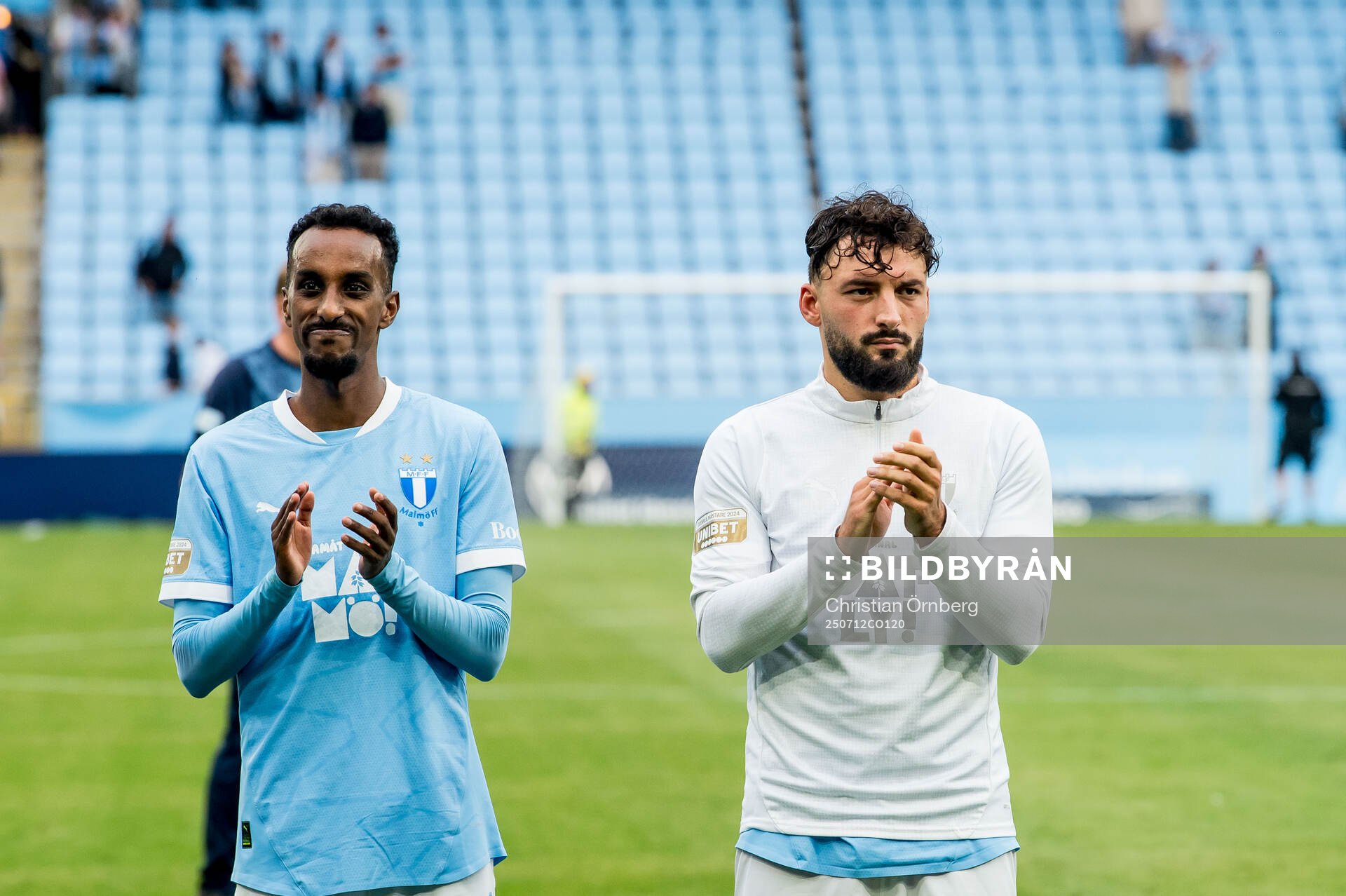 Malmö FFs Taha Ali och Sead Haksabanovic jublar