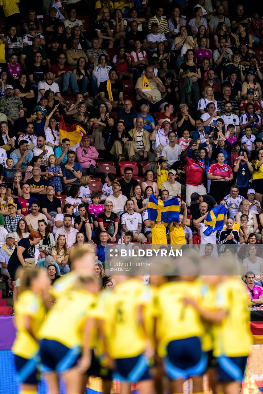 Spectators in the stands