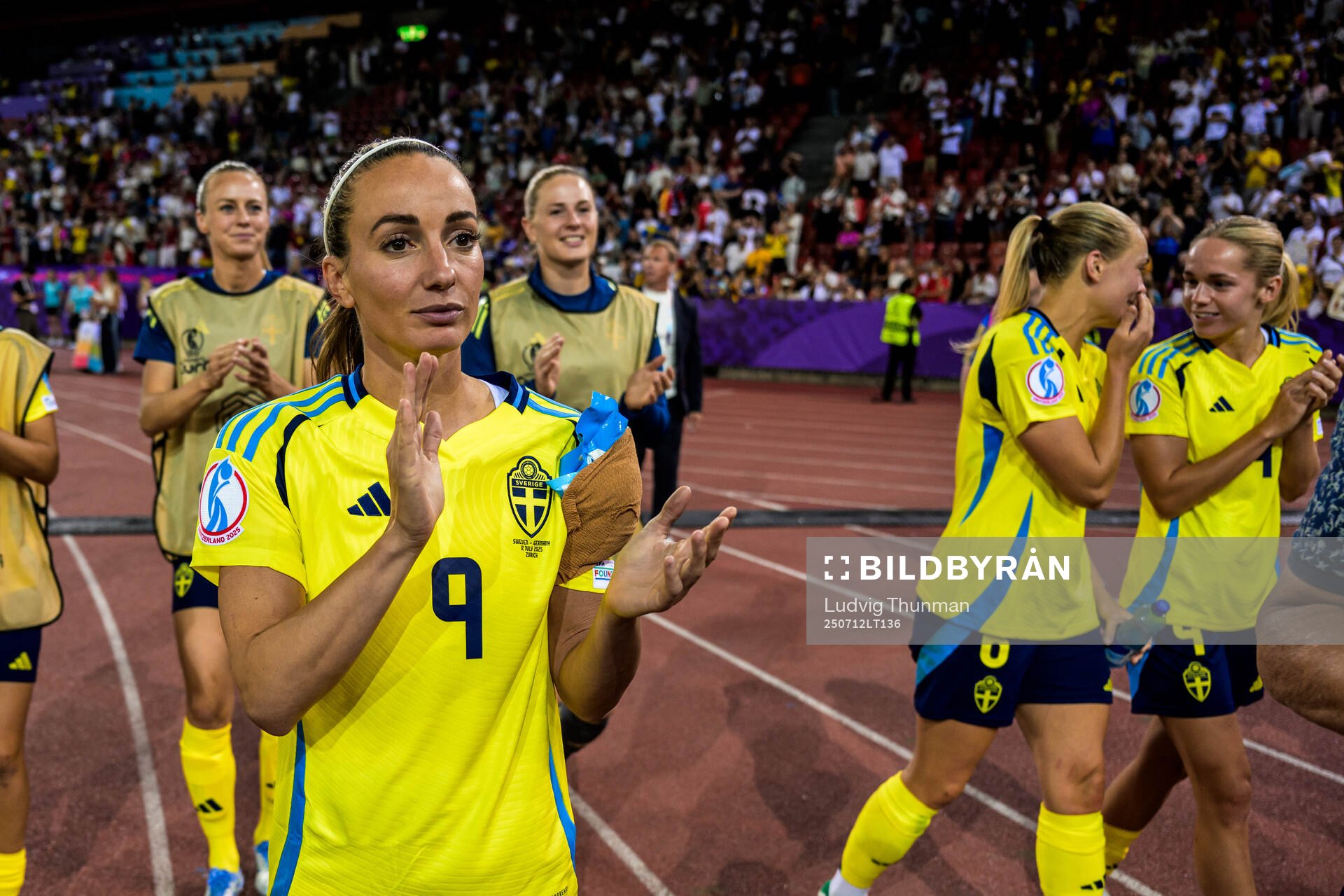 Kosovare Asllani of Sweden celebrates
