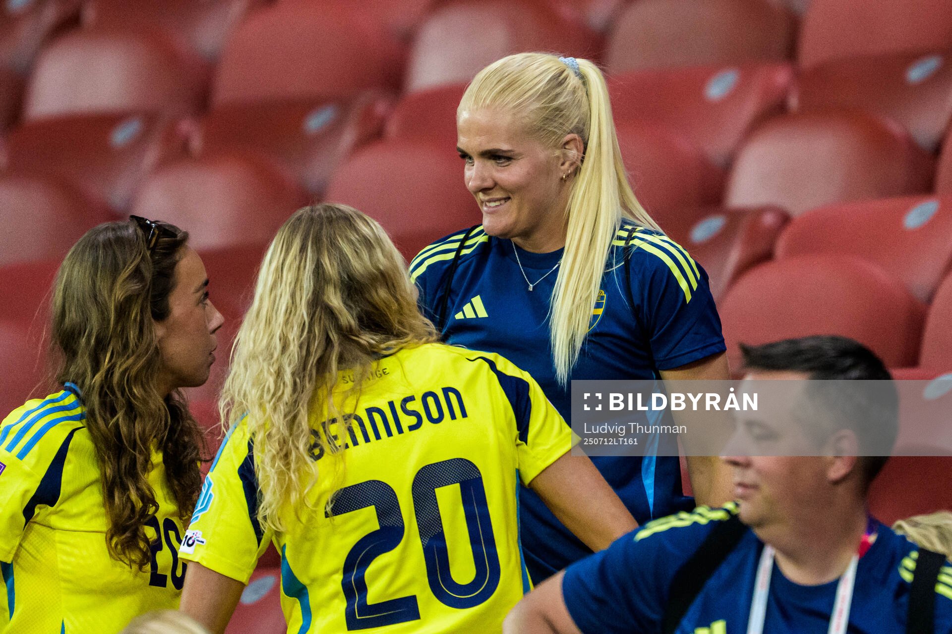 goalkeeper Emma Holmgren in the stands