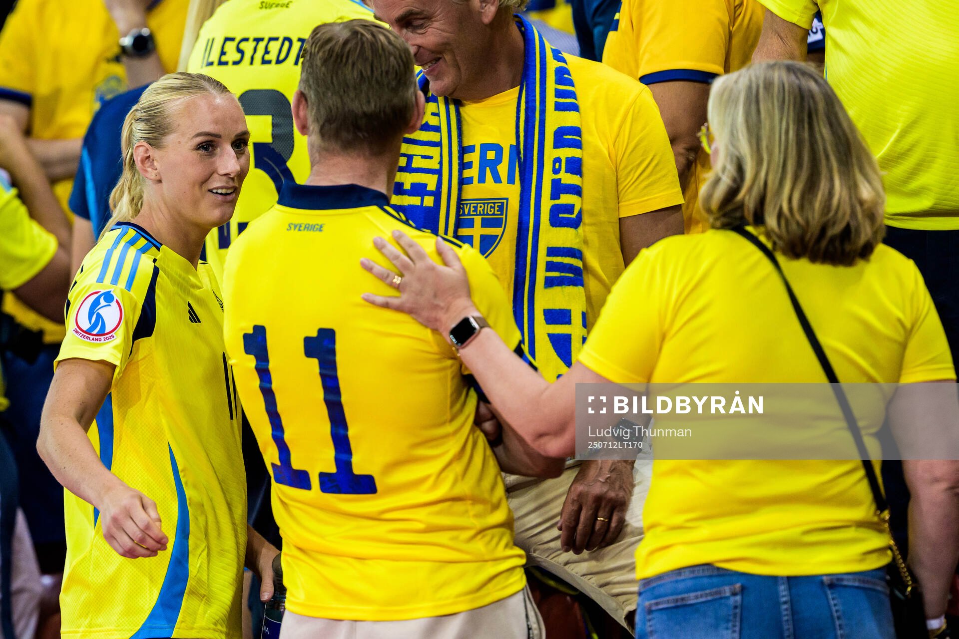 Stina Blackstenius of Sweden in the stands