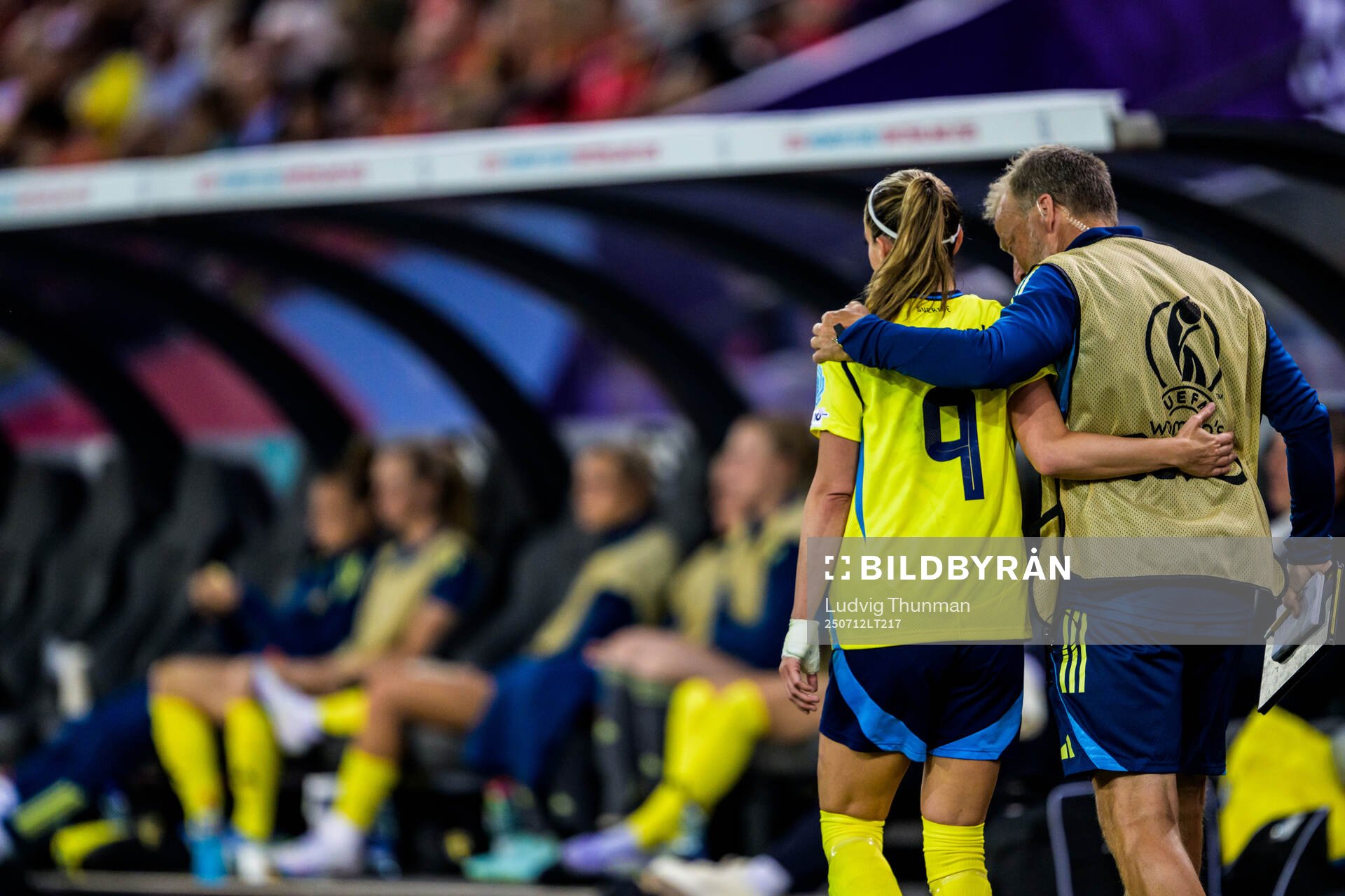 Fitness trainer Pontus Ekblom and Kosovare Asllani