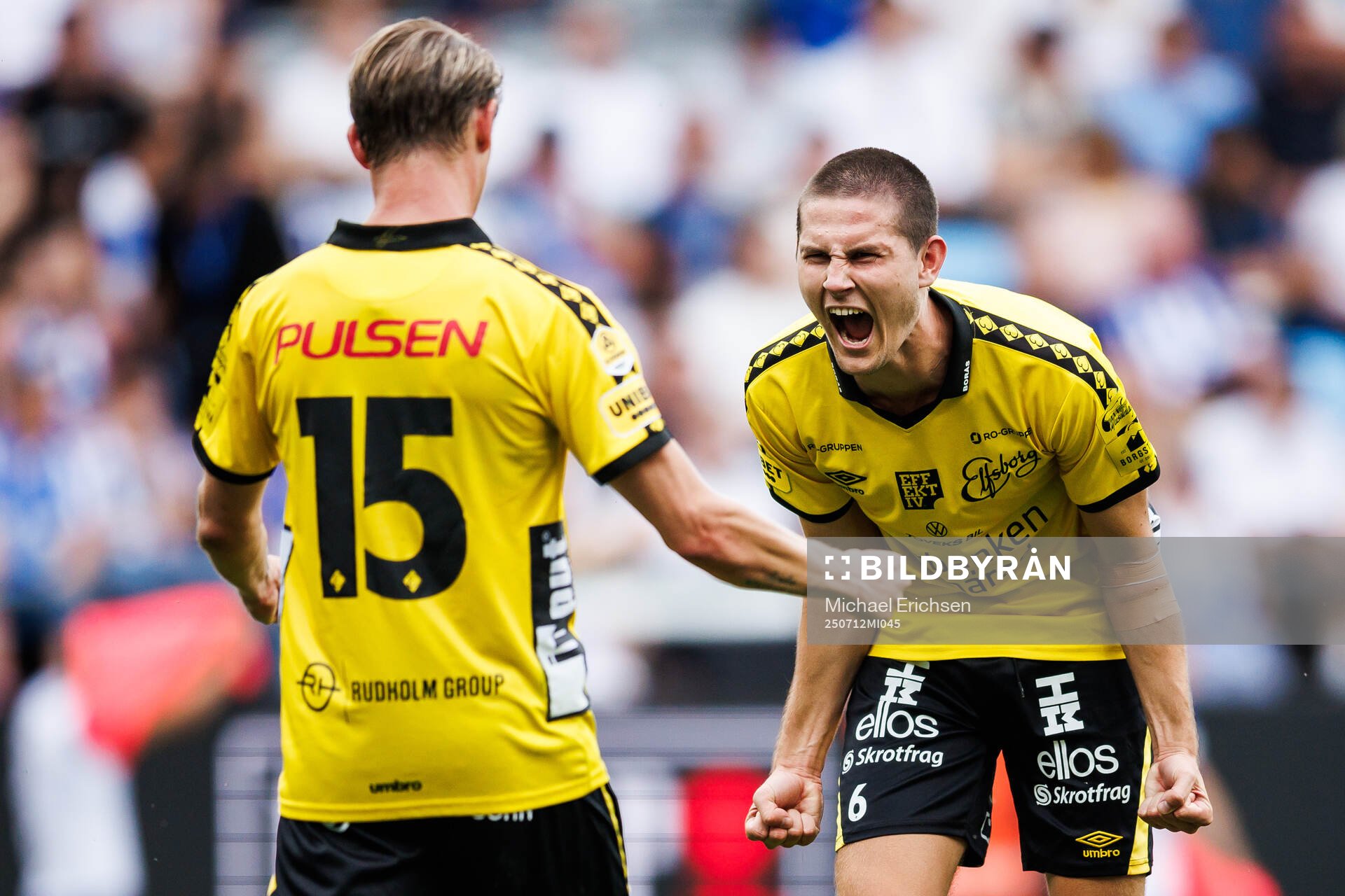 Elfsborgs Rasmus Wikström och Simon Hedlund jublar