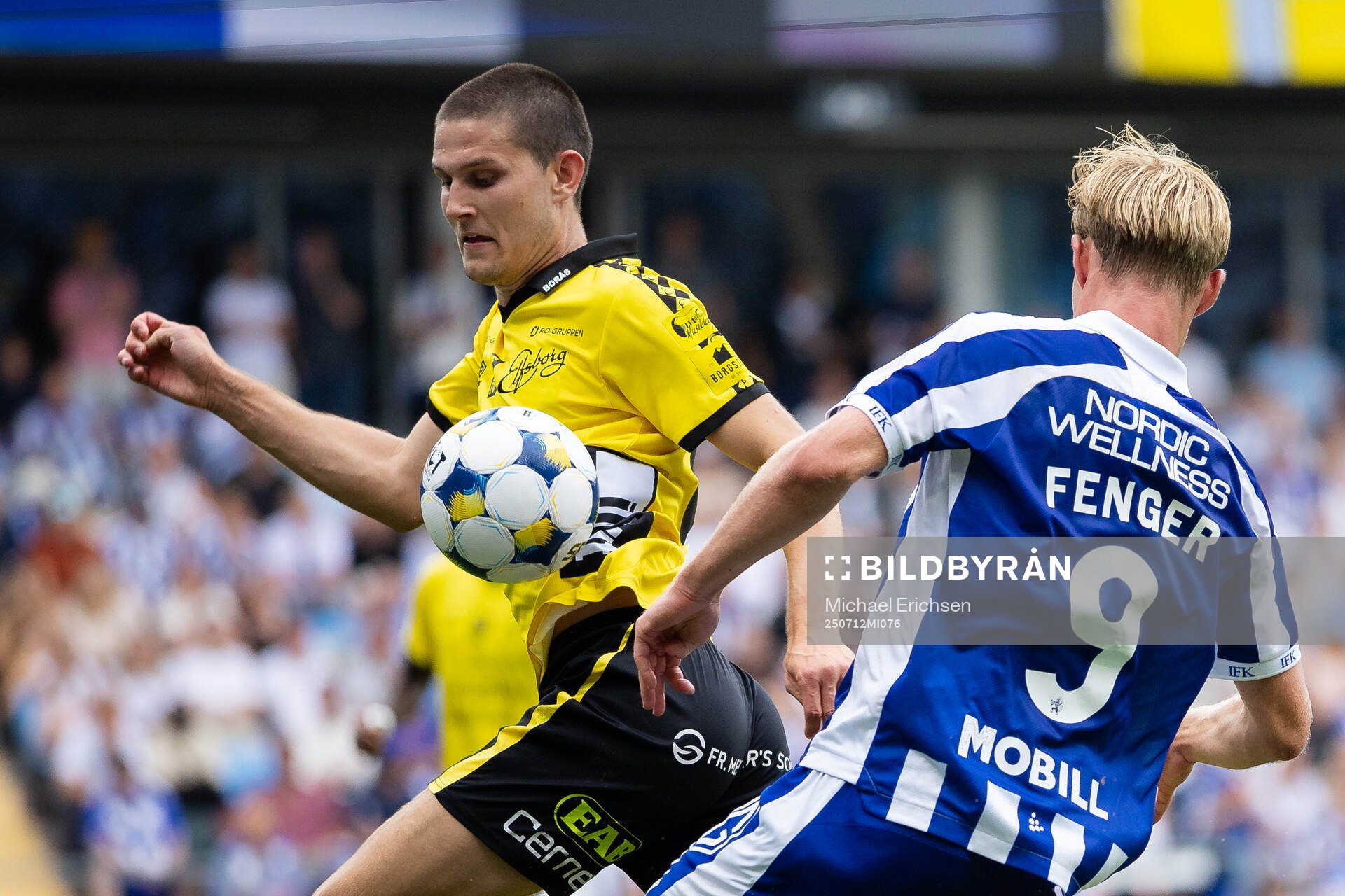 Elfsborgs Rasmus Wikström och IFK Göteborgs Max Fenger
