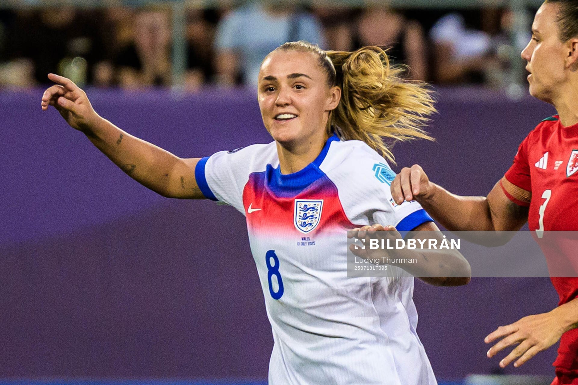 And Georgia Stanway of England celebrates
