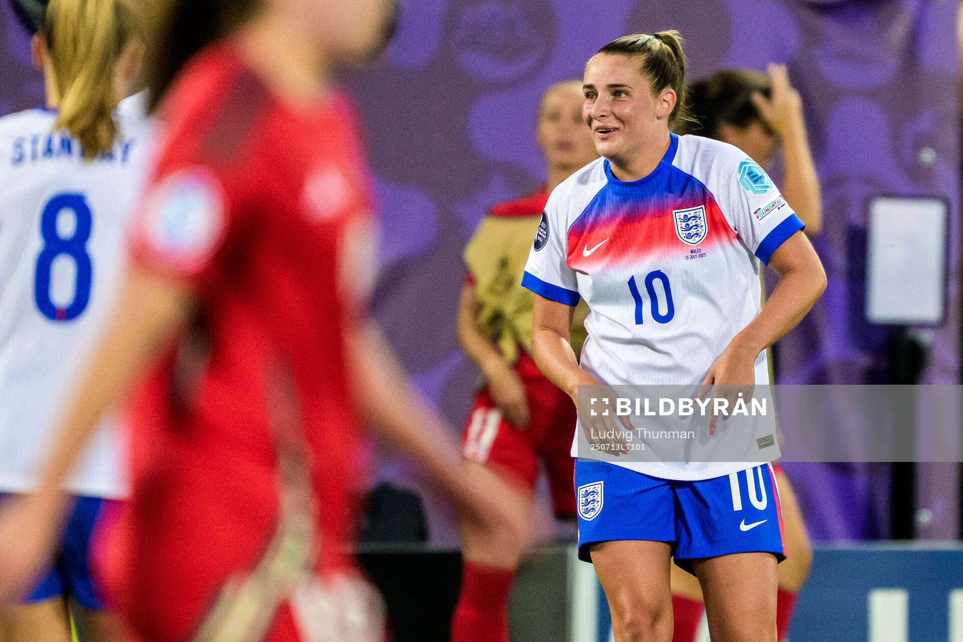 Ella Toone of England celebrates