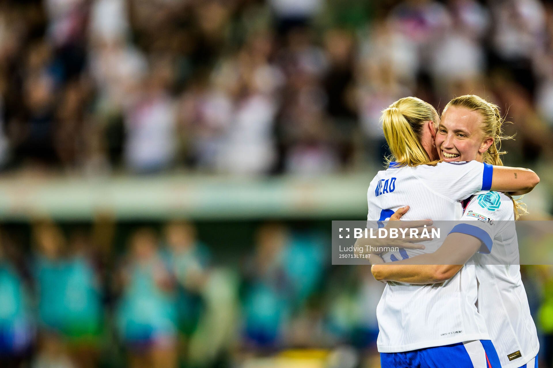 Aggie Beever-Jones of England celebrates