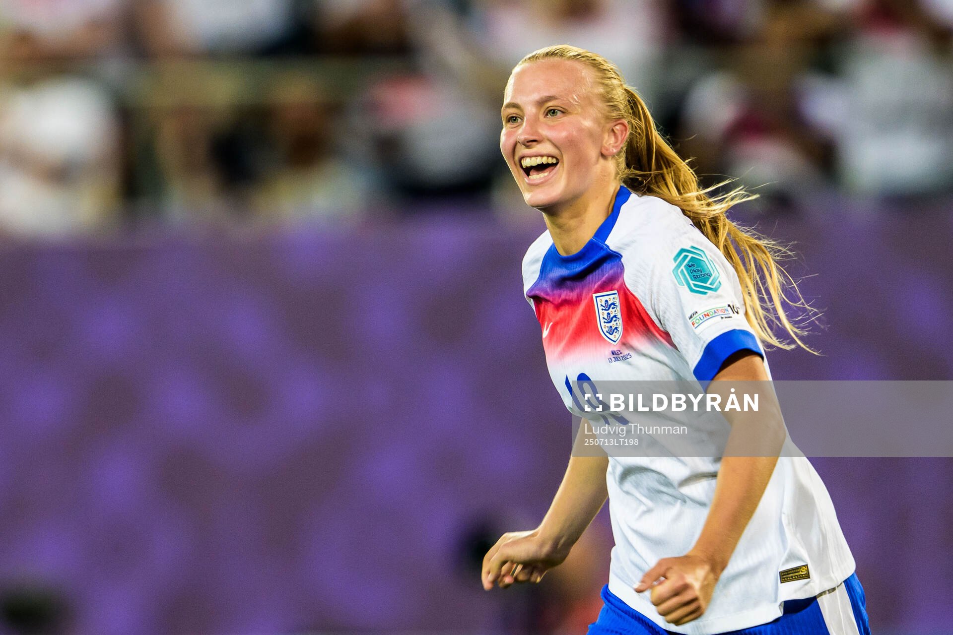 Aggie Beever-Jones of England celebrates
