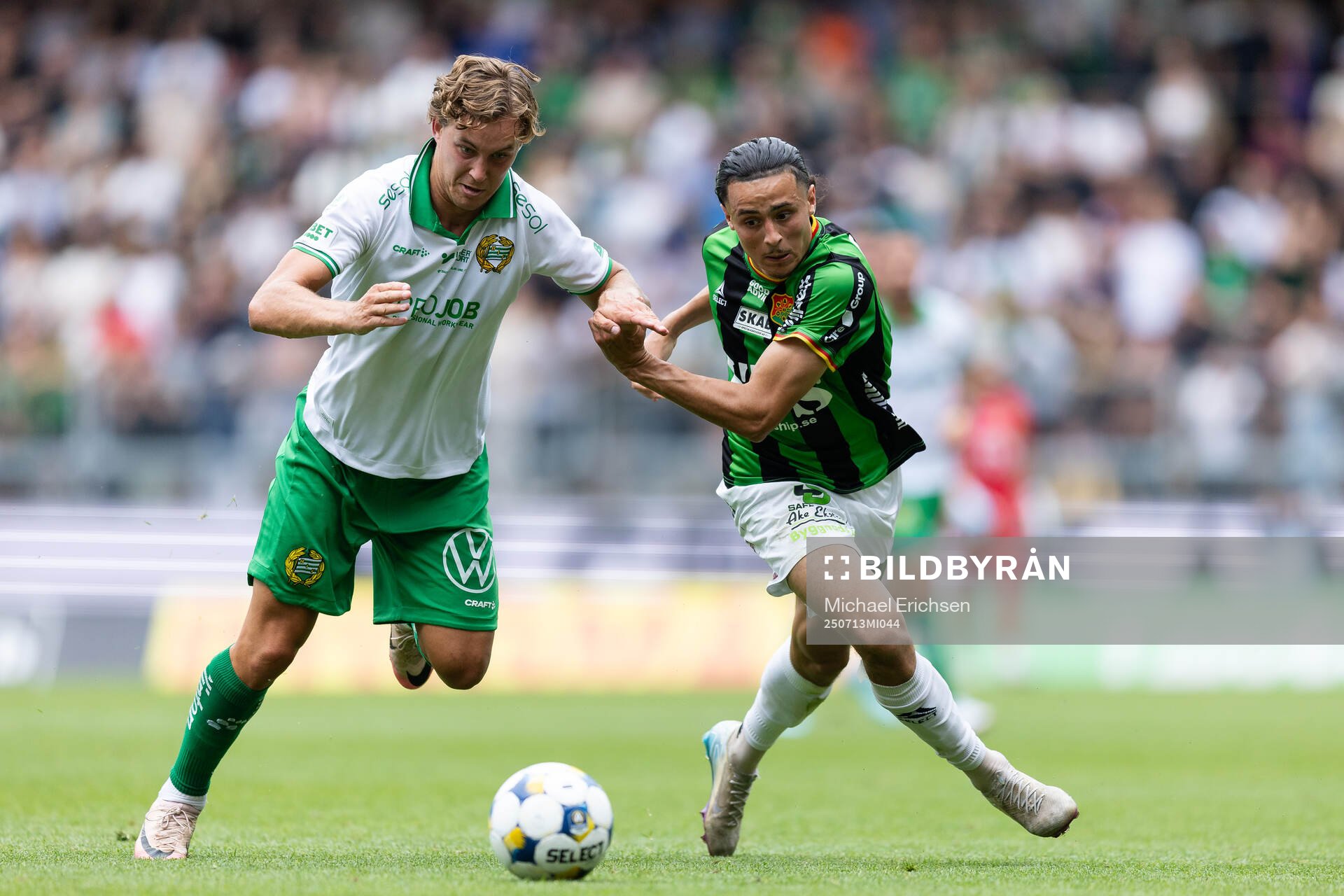 Hammarbys Hampus Skoglund och GAIS Amin Boudri