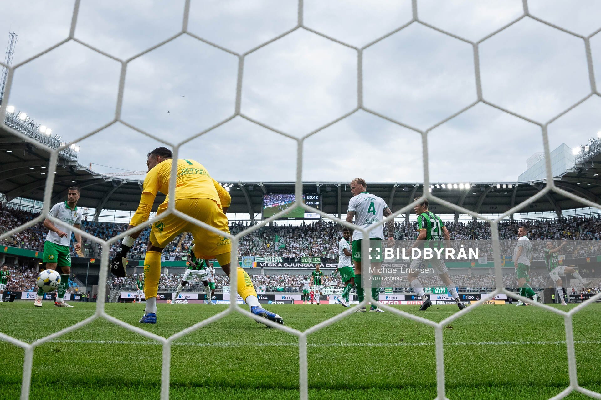 GAIS Amin Boudri skjuter 3-1 i mål bakom Hammarbys