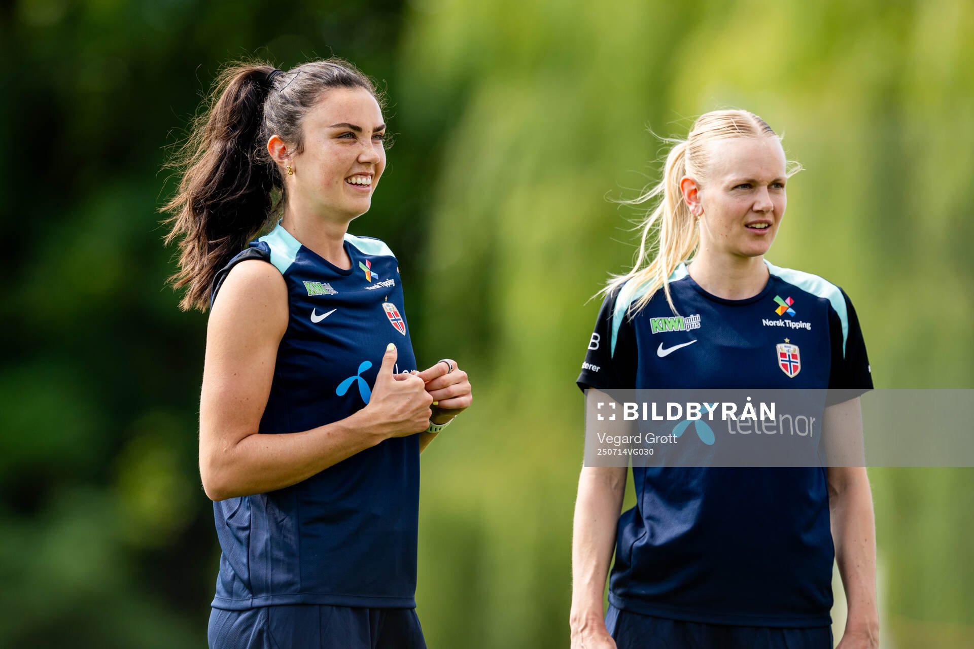 Ingrid Syrstad Engen and Karina Sævik of the Norwegian