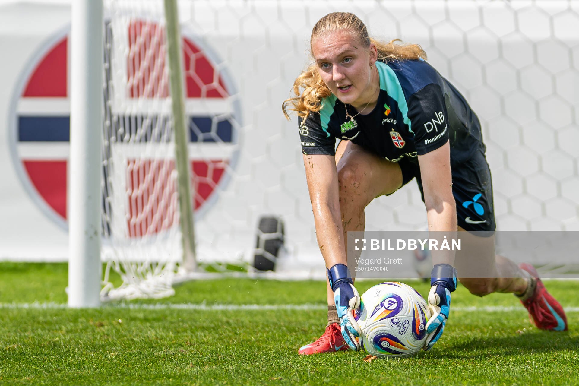 Goalkeeper Sunniva Skoglund of the Norwegian women's