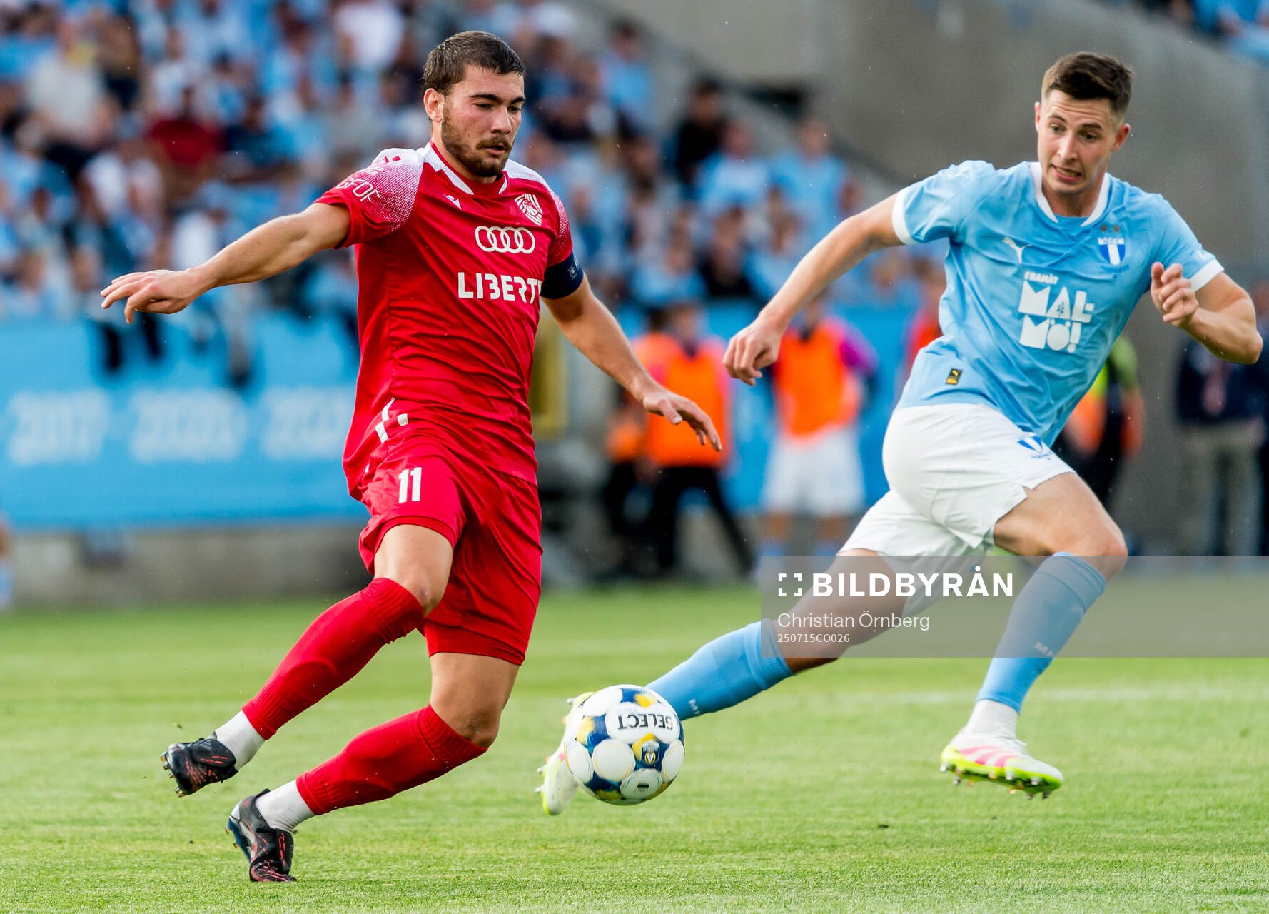 Gizo Mamageishvili of FC Iberia and Lasse Berg Johnsen of