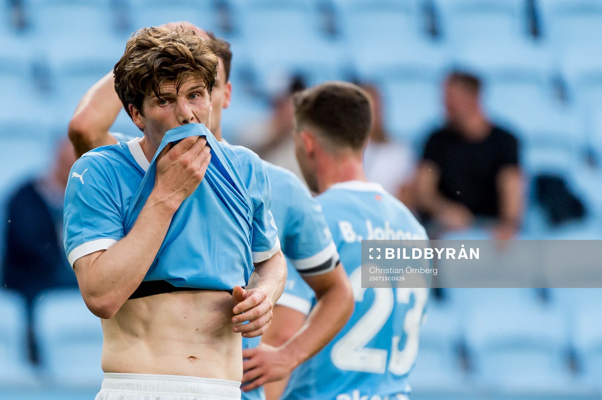 Oliver Berg of Malmö FF looks dejected
