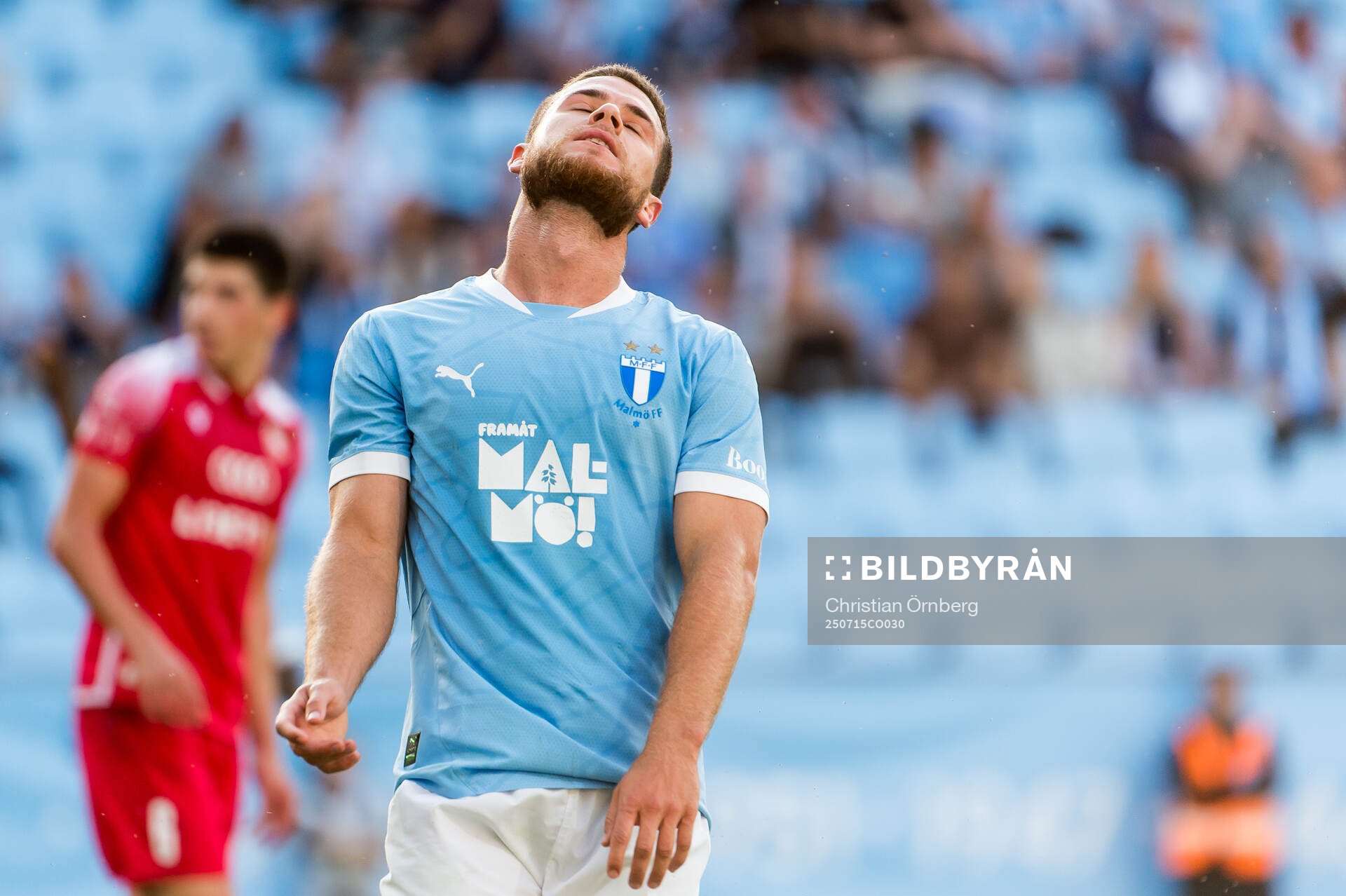 Gabriel Busanello of Malmö FF looks dejected