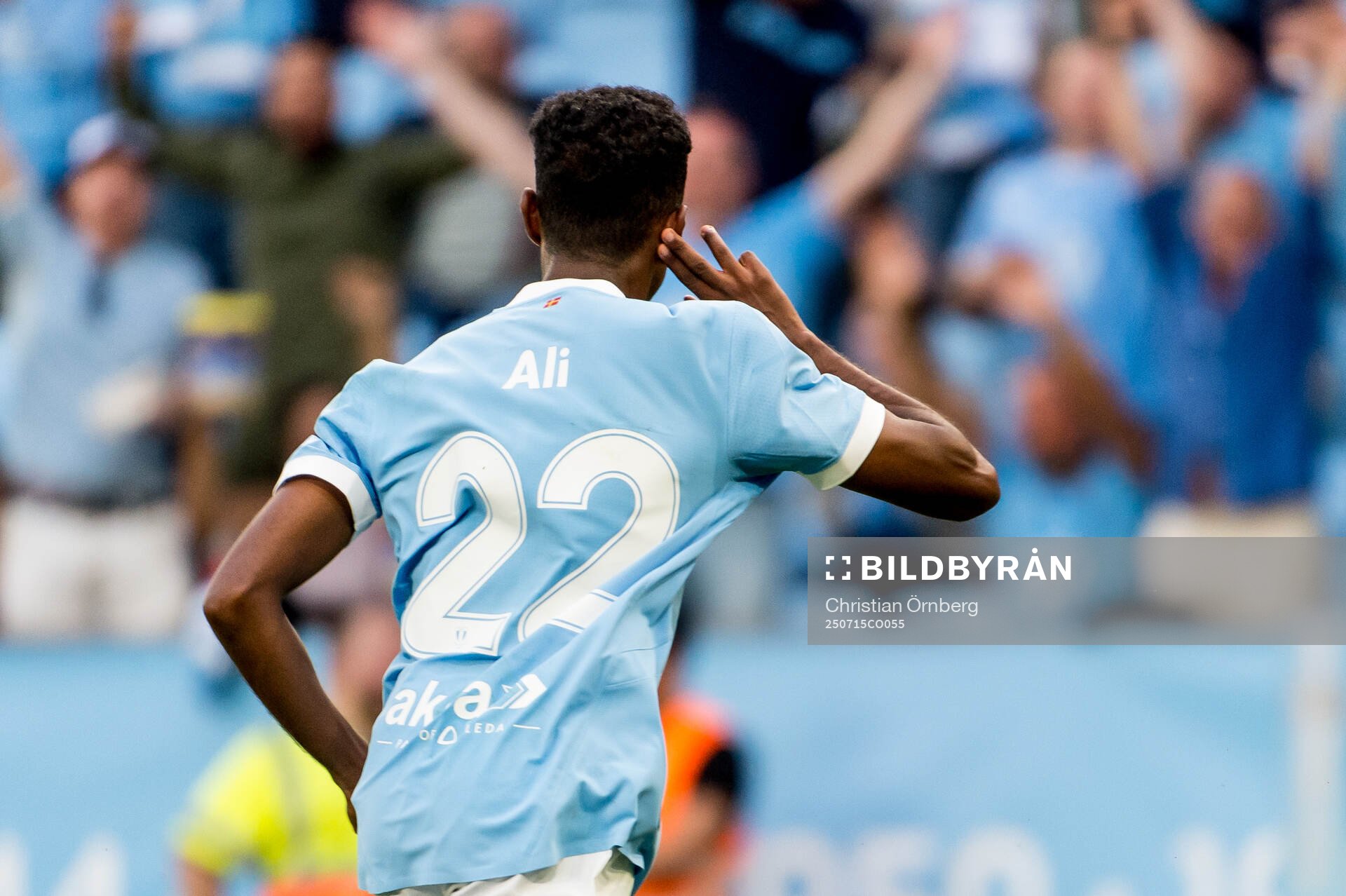 Taha Ali of Malmö FF celebrates