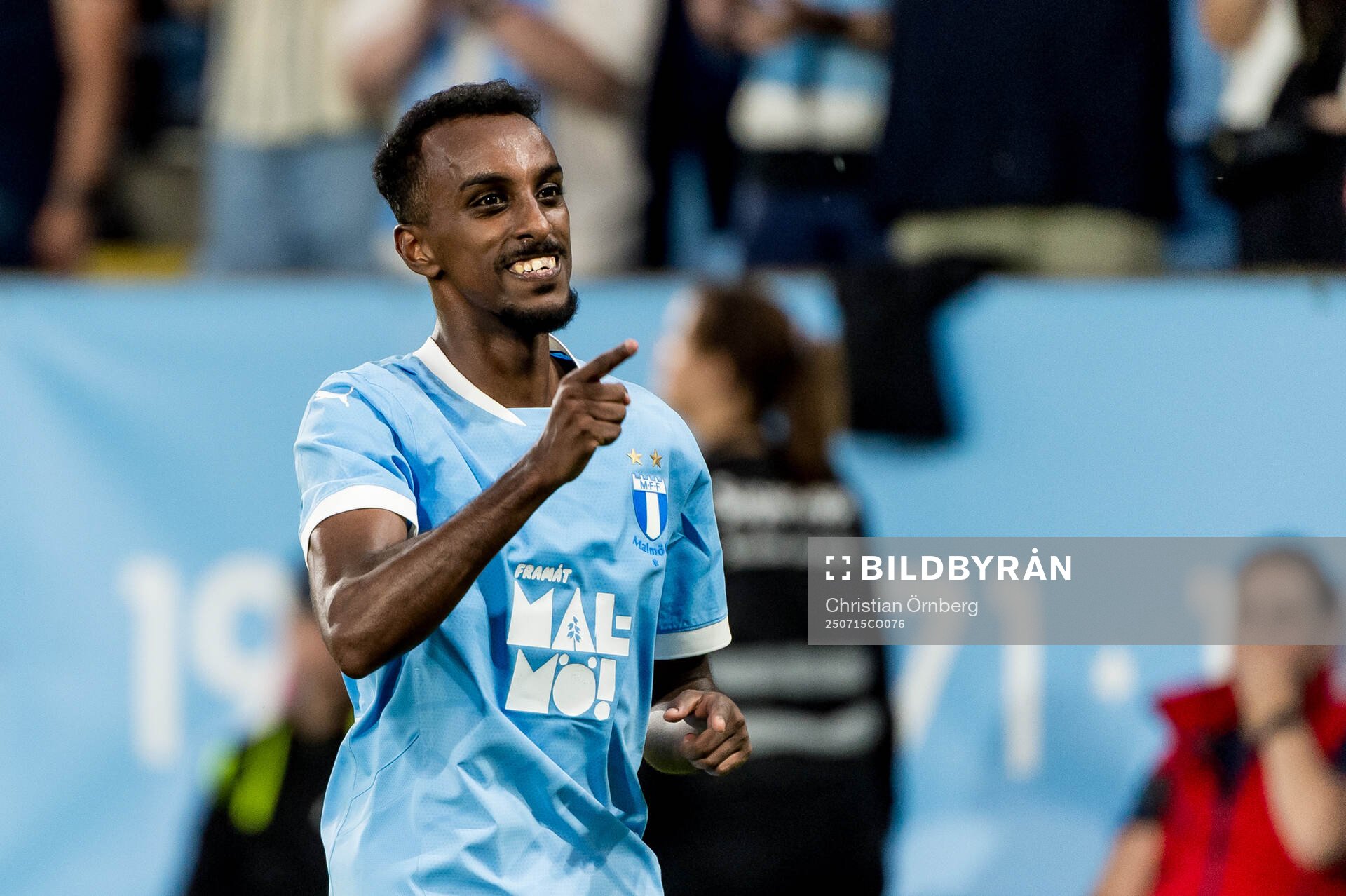 Taha Ali of Malmö FF celebrates